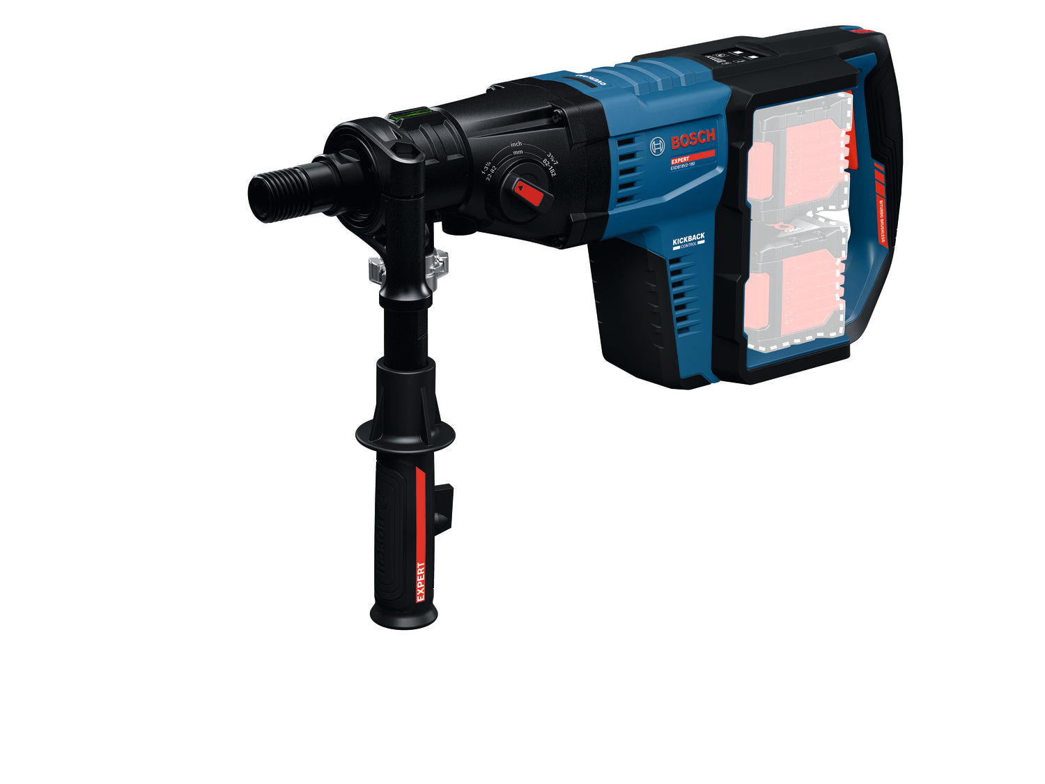 Bosch EXPERT Akku-Diamantbohrmaschine EXDB18V2-180 (Bohr-Ø max.: 182 mm, Trocken- & Nassbohren, Werkzeugaufnahme G 1/2" & 1 1/4" UNC, ohne Akku in XL-BOXX 232)
