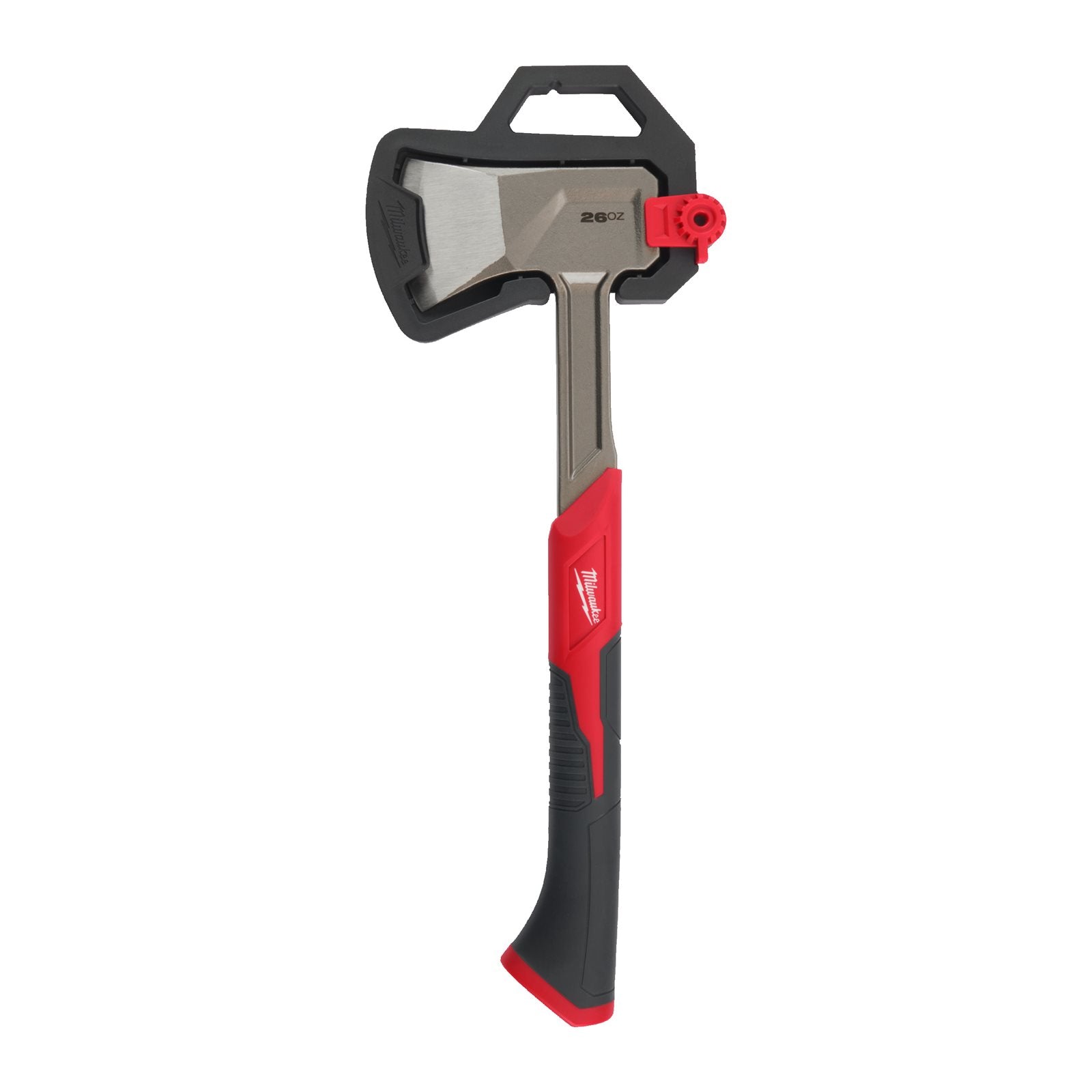 Milwaukee Spaltaxt 40 cm (Präzisionsgeschliffene Klinge, Geschmiedete Klinge, Softgrip-Auflage, Verriegelbarer Klingenschutz)
