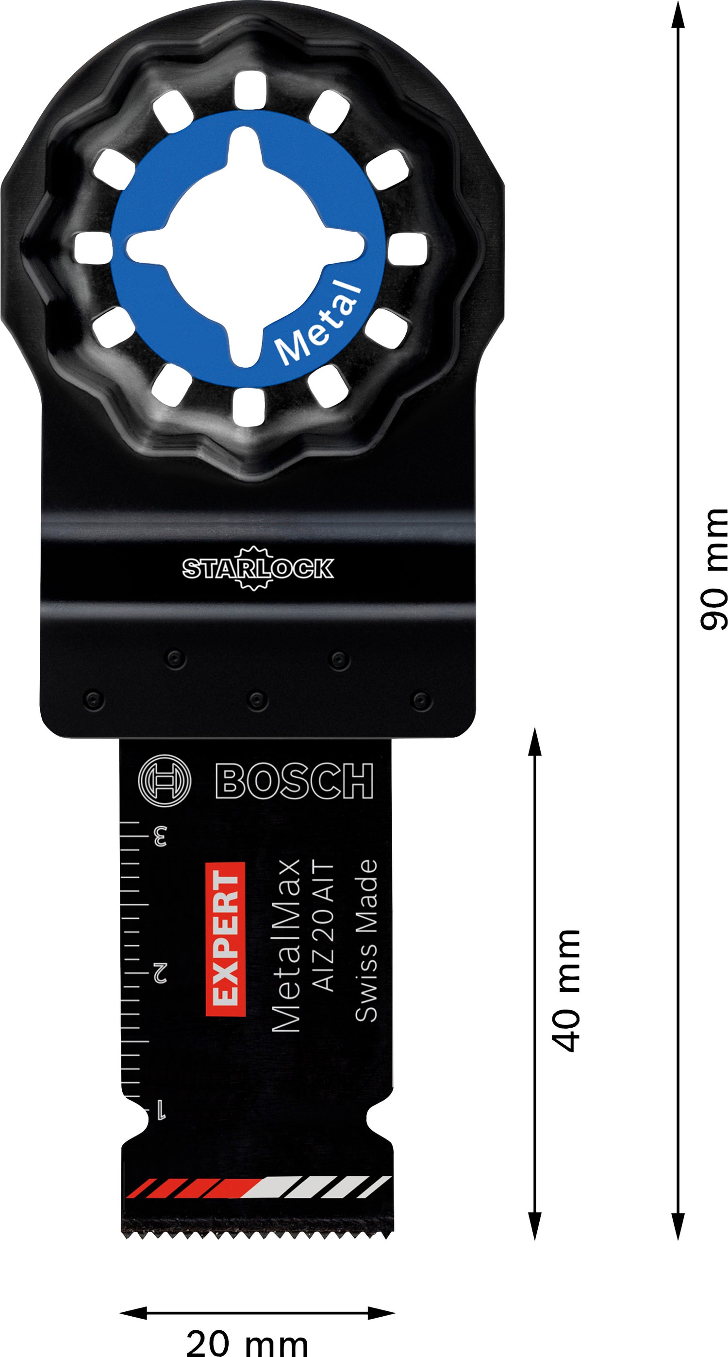 Bosch EXPERT Tauchsägeblatt AIZ 20 AIT MetalMax (Starlock, für Stahl & Edelstahl, 20 x 40 mm, Carbide)
