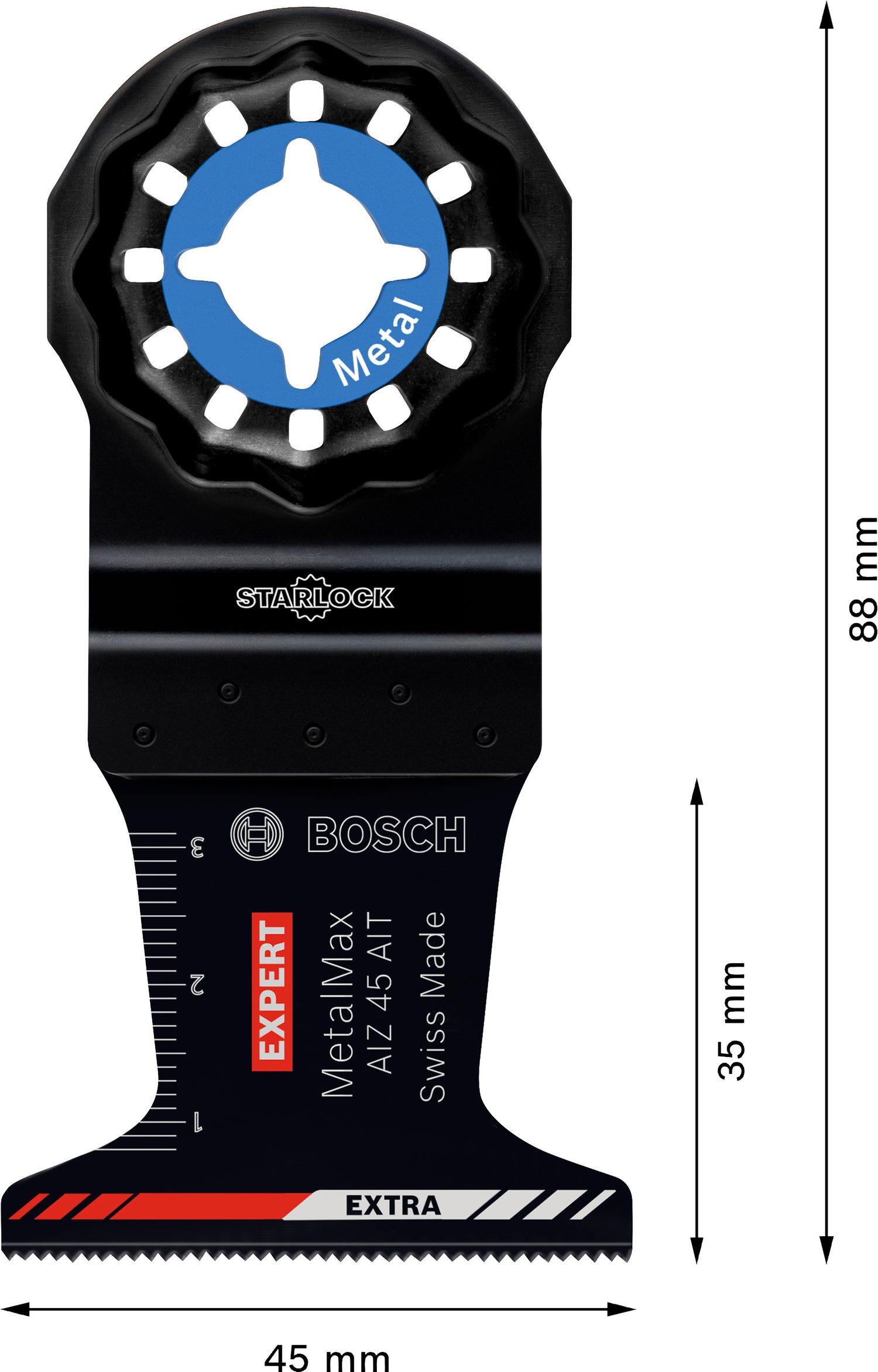 Bosch EXPERT Tauchsägeblatt AIZ 45 AIT MetalMax (Starlock, für Stahl & Edelstahl, 45 x 35 mm, Carbide)