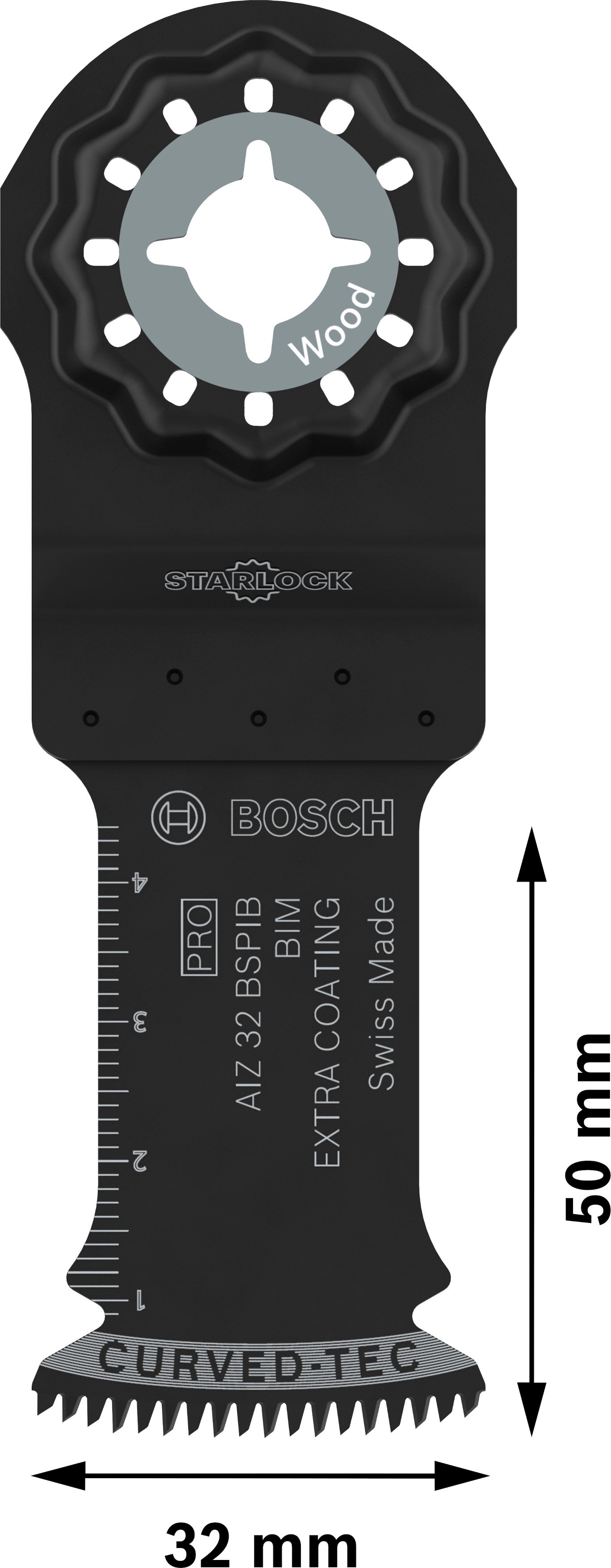 Bosch PRO Tauchsägeblatt AIZ 32 BSPIB (Starlock, für Hartholz, Kunststoffbeschichtete Platten, 32 x 50 mm)