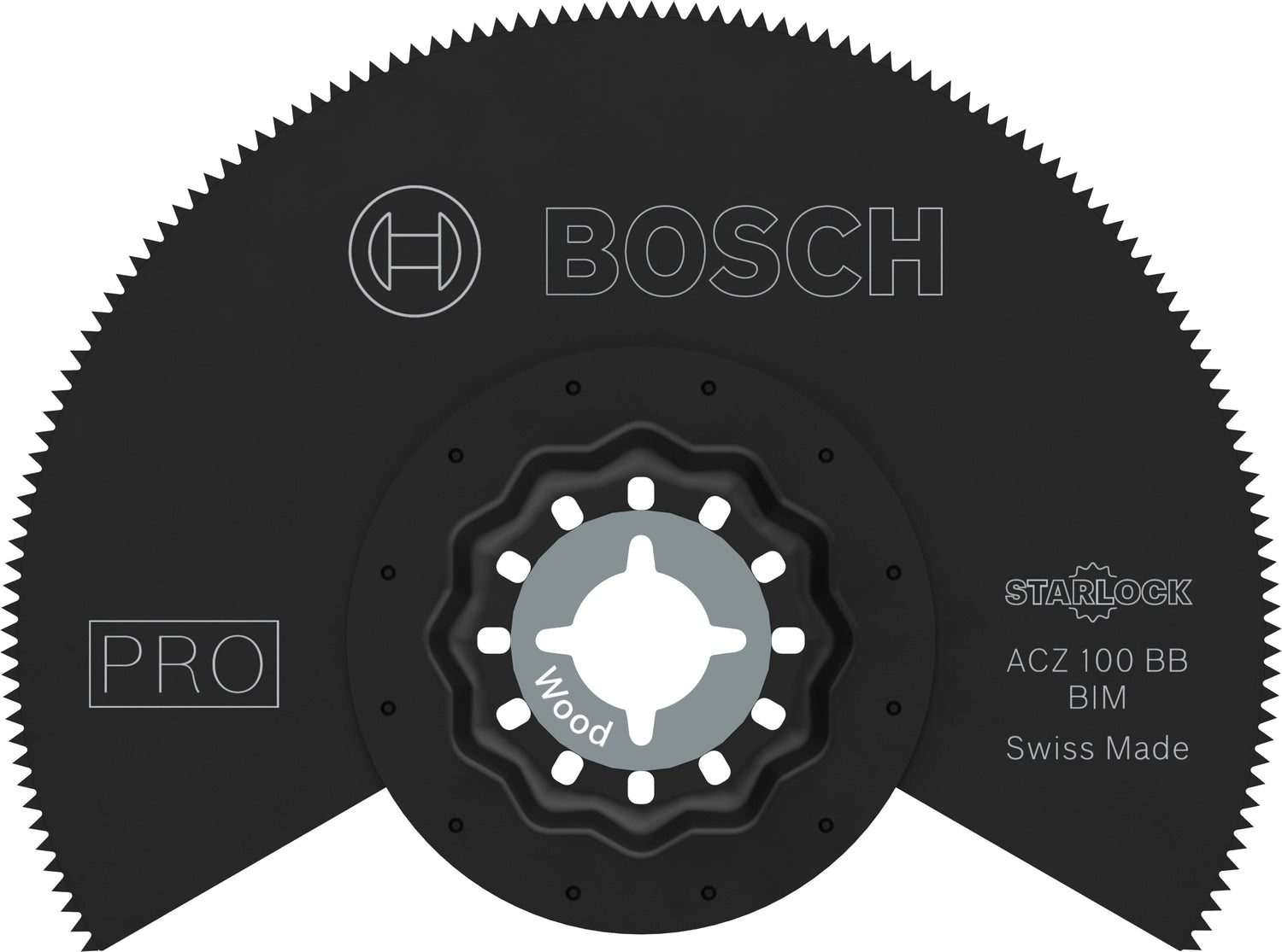 Bosch PRO Segmentsägeblatt ACZ 100 BB (Starlock, für Holz mit Nägeln & Kompaktlaminat-Vinyl, 100 mm)