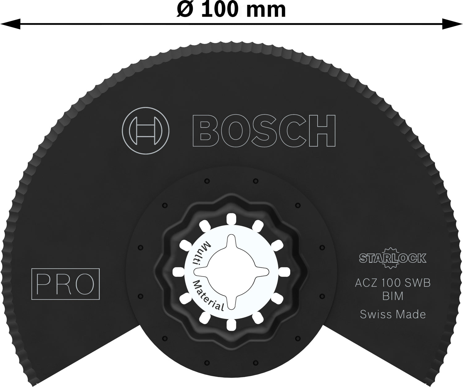 Bosch PRO Segmentsägeblatt ACZ 100 SWB (Starlock, für Dachfilz, Mineralwolle, PS, Teppich, 100 mm)