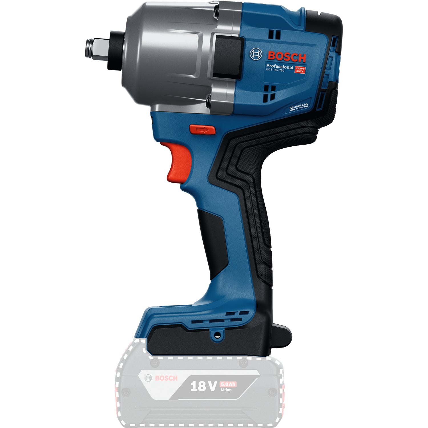 Bosch Akku-Schlagschrauber GDS 18V-780 (1/2"-Vierkant, Drehmoment: 780 Nm, ohne Akku im Karton)