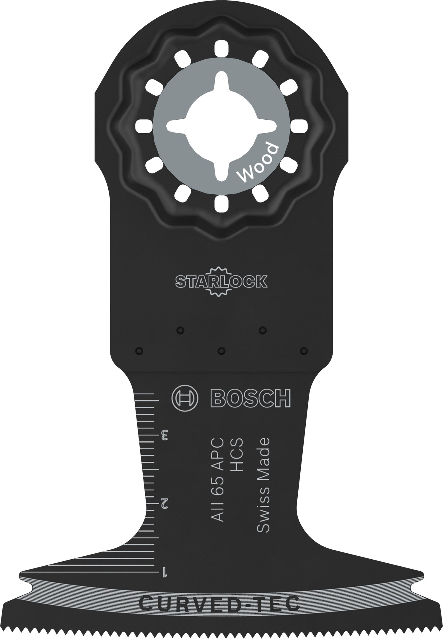 Bosch Tauchsägeblatt AII 65 APC (Starlock, für Weichholz, HCS, Curved-Tec, 65 x 40 mm)