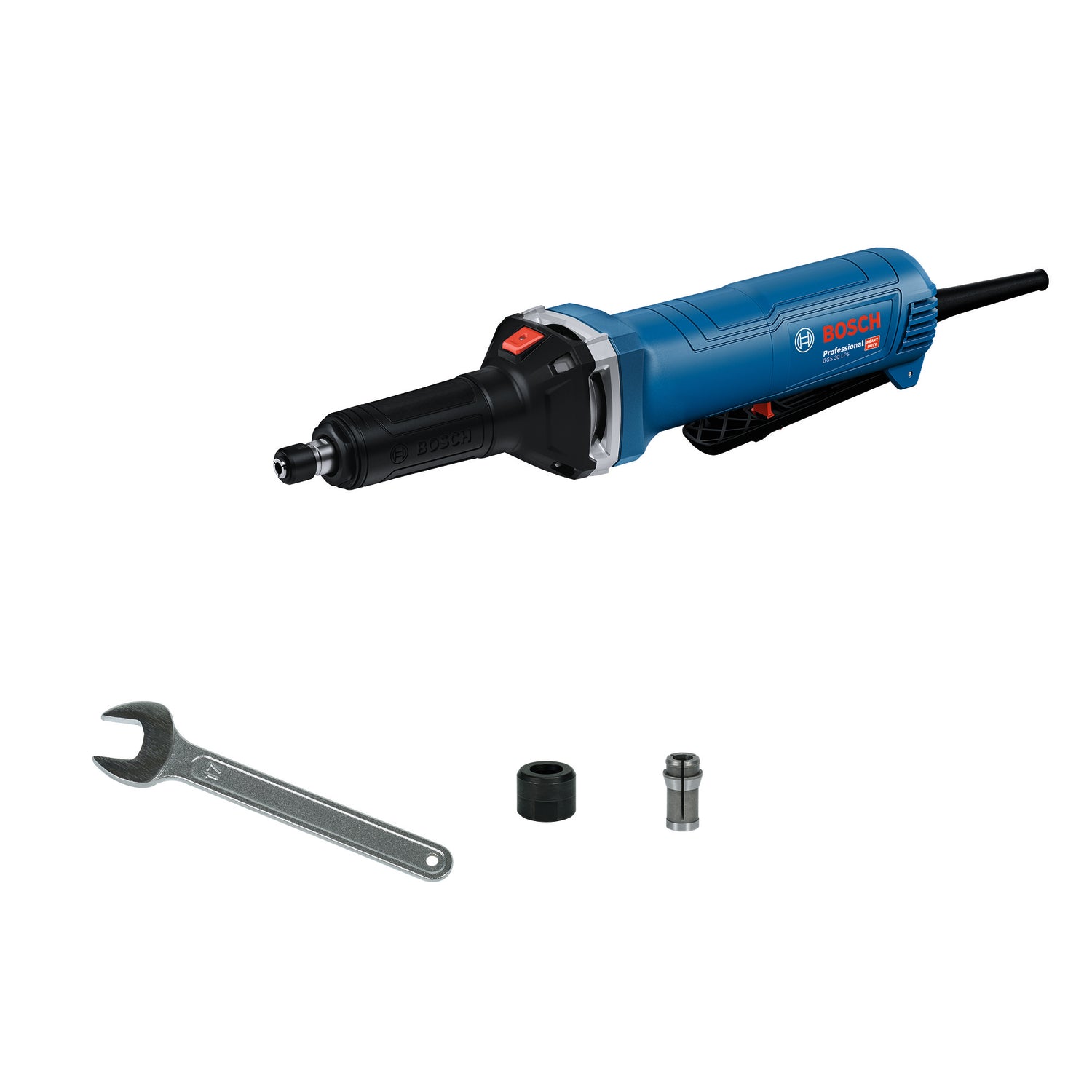 Bosch Geradschleifer GGS 30 LPS (750 W, PROtection-Schalter, Drehzahl: 7000 - 33000 U/min, inkl. Spannzange 6 mm, Spannschlüssel)