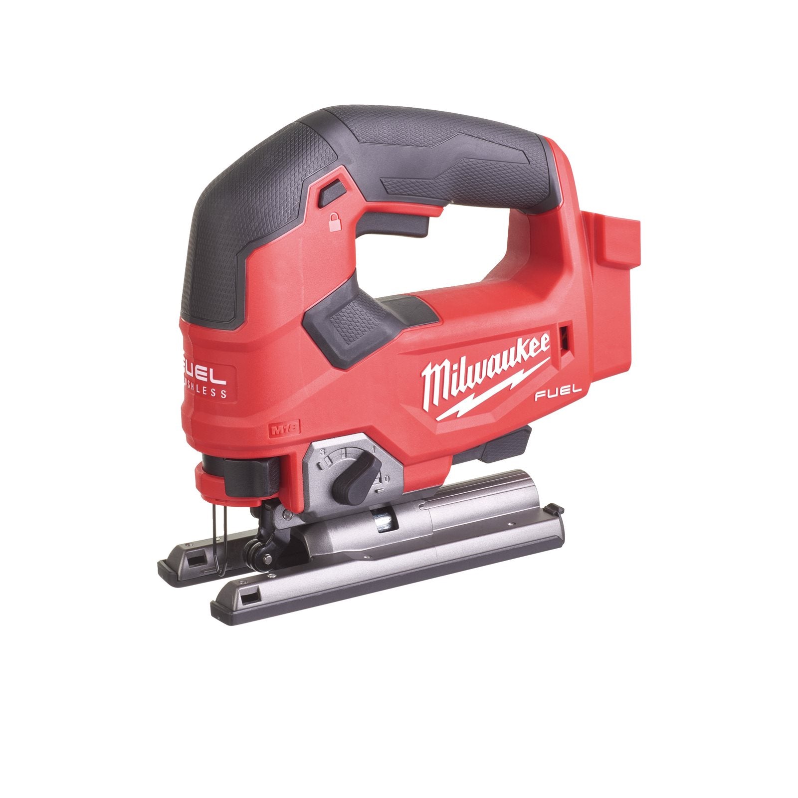 Milwaukee M18 FJS-0X Akku-Bügelgriffstichsäge (FUEL™, bis zu 32 m in 19 mm OSB, 5-stufige Pendelbewegung, ohne Akku in HD-Box)
