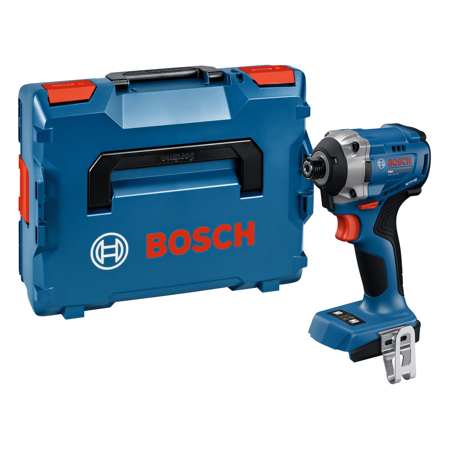 Bosch Akku-Schlagschrauber GDR 18V-215 (Drehmoment: 215 Nm, 1/4"-Sechskant, Drehzahl: 0 - 3300 U/min, ohne Akku in L-BOXX 136)