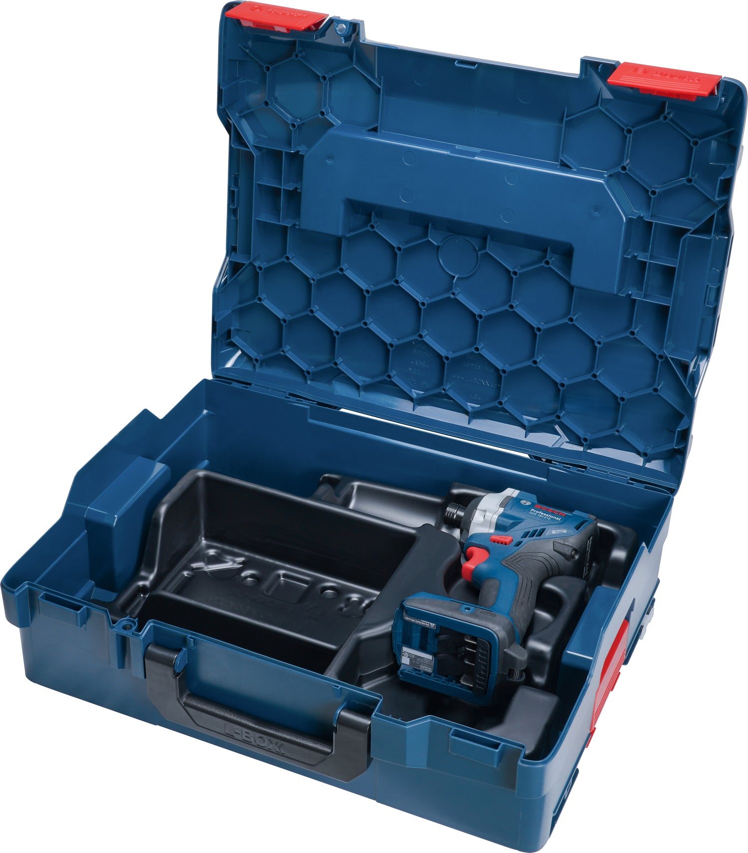 Bosch Akku-Schlagschrauber GDR 18V-215 (Drehmoment: 215 Nm, 1/4"-Sechskant, Drehzahl: 0 - 3300 U/min, ohne Akku in L-BOXX 136)