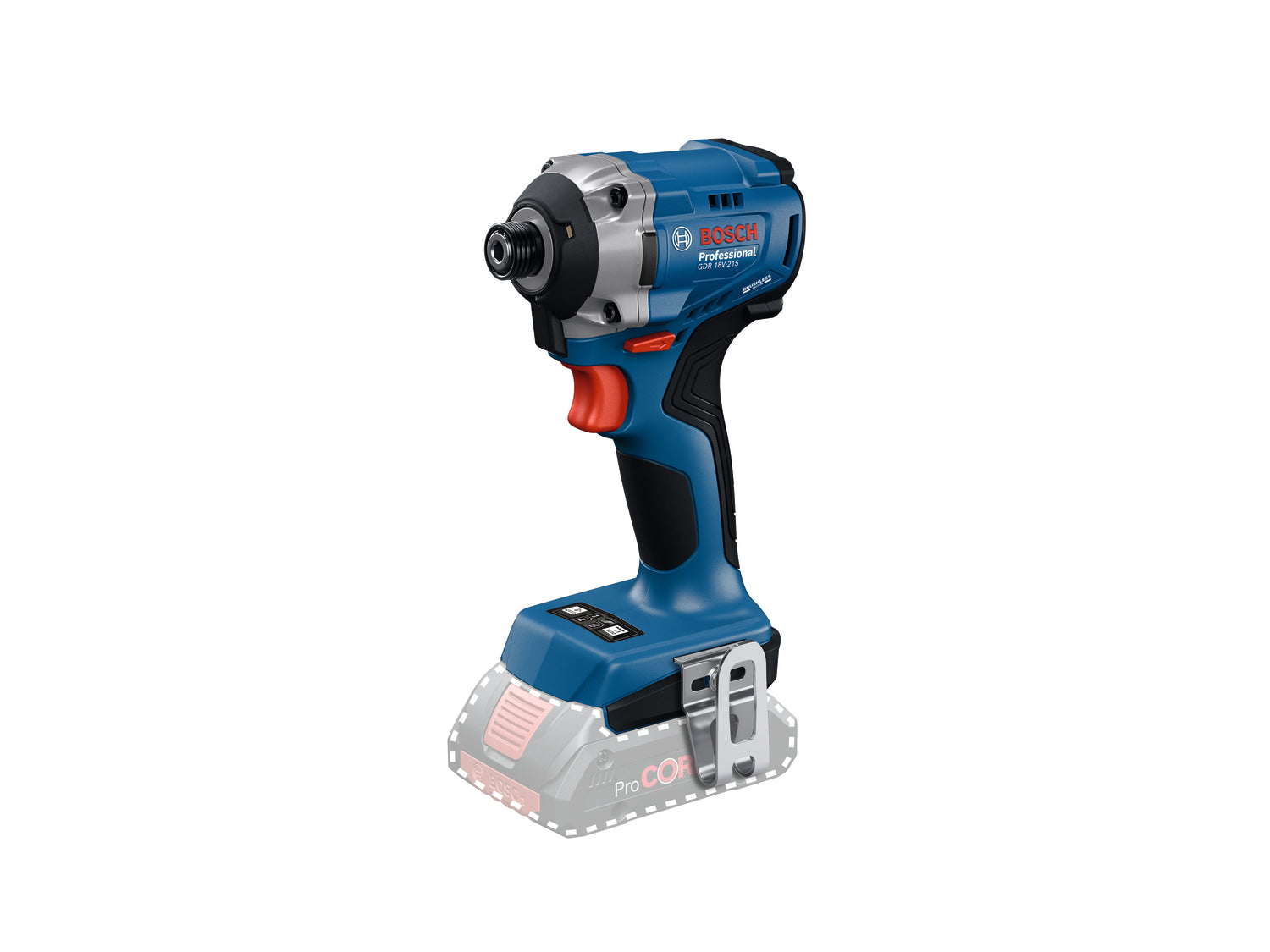 Bosch Akku-Schlagschrauber GDR 18V-215 (Drehmoment: 215 Nm, 1/4"-Sechskant, Drehzahl: 0 - 3300 U/min, ohne Akku in L-BOXX 136)