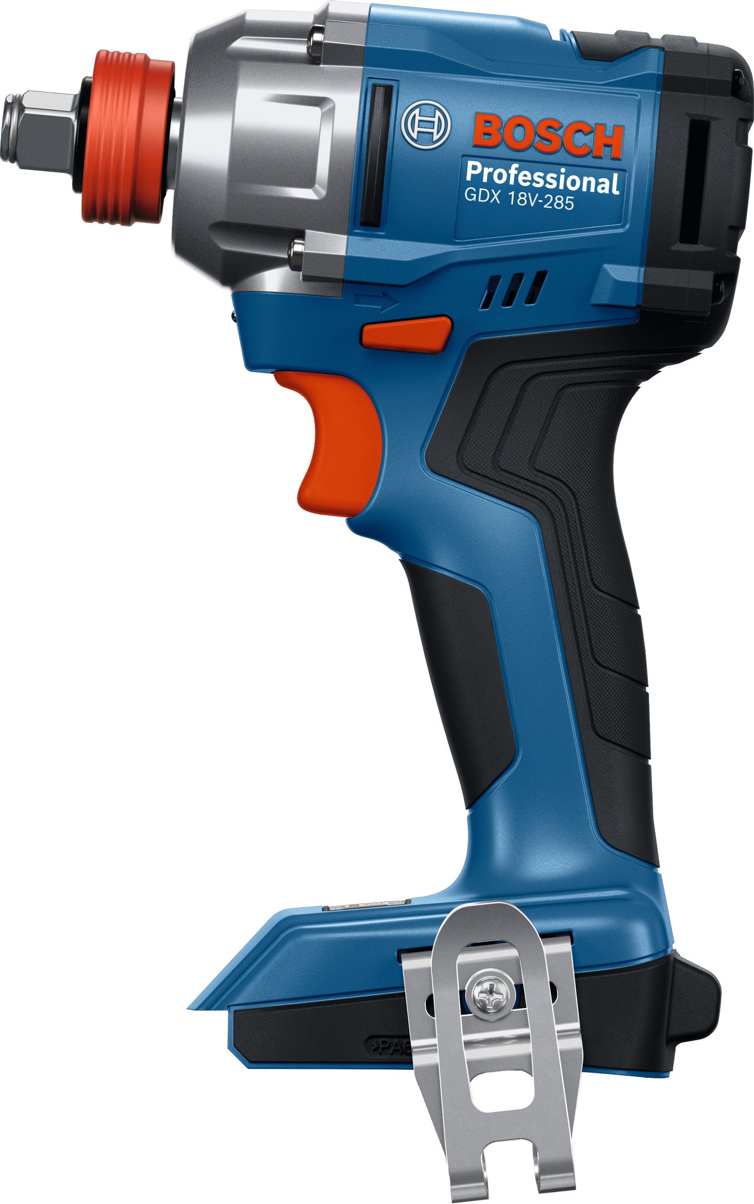 Bosch Akku-Schlagschrauber GDX 18V-285 (Drehmoment: 285 Nm, 1/2"-Vierkant + 1/4"-Sechskant, Drehzahl: 0 - 2800 U/min, ohne Akku in L-BOXX 136)