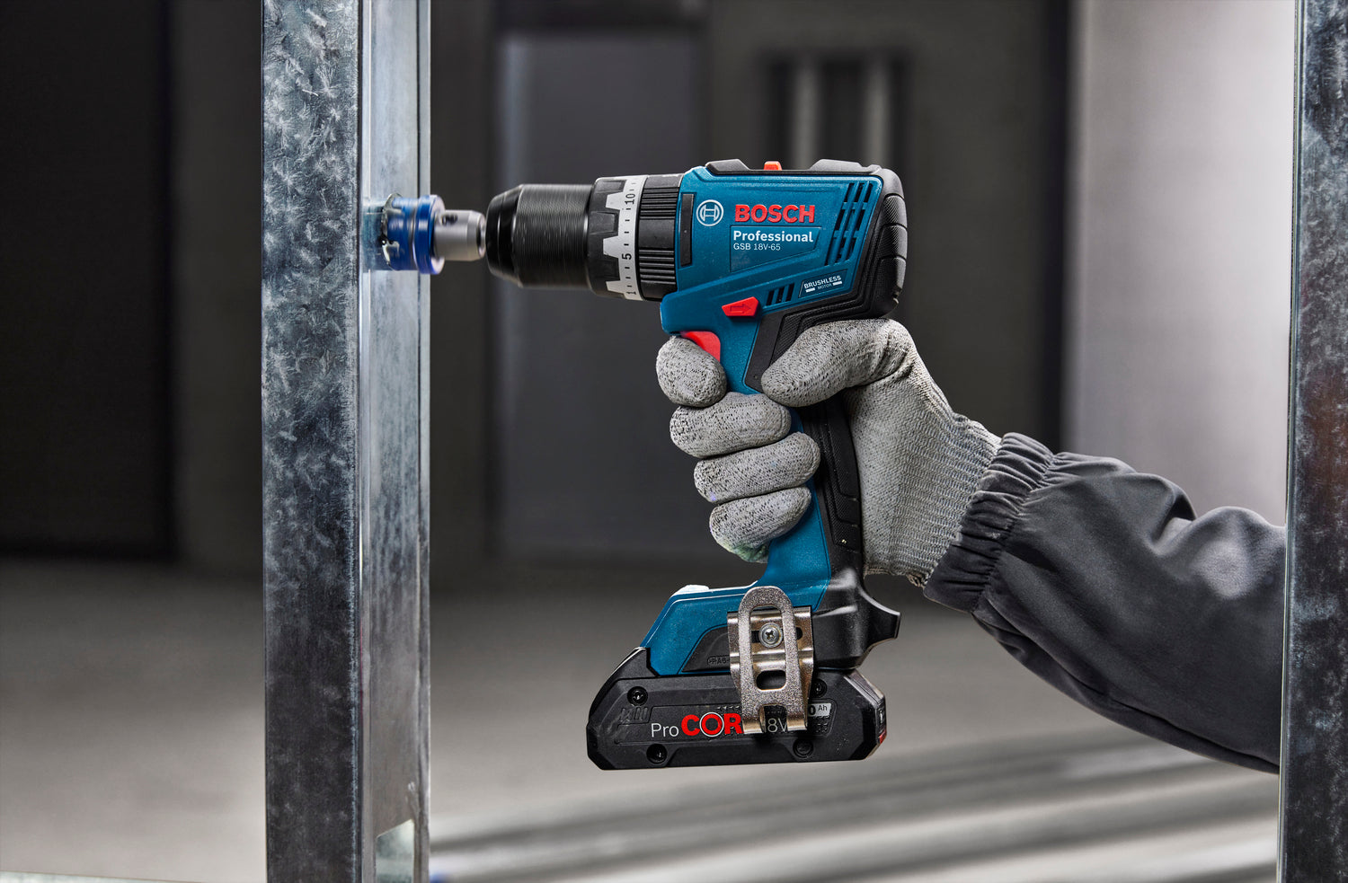 Bosch Akku-Schlagbohrschrauber GSB 18V-65 (Drehmoment: 65 Nm, 13 mm Bohrfutter, ohne Akku in L-BOXX 136)