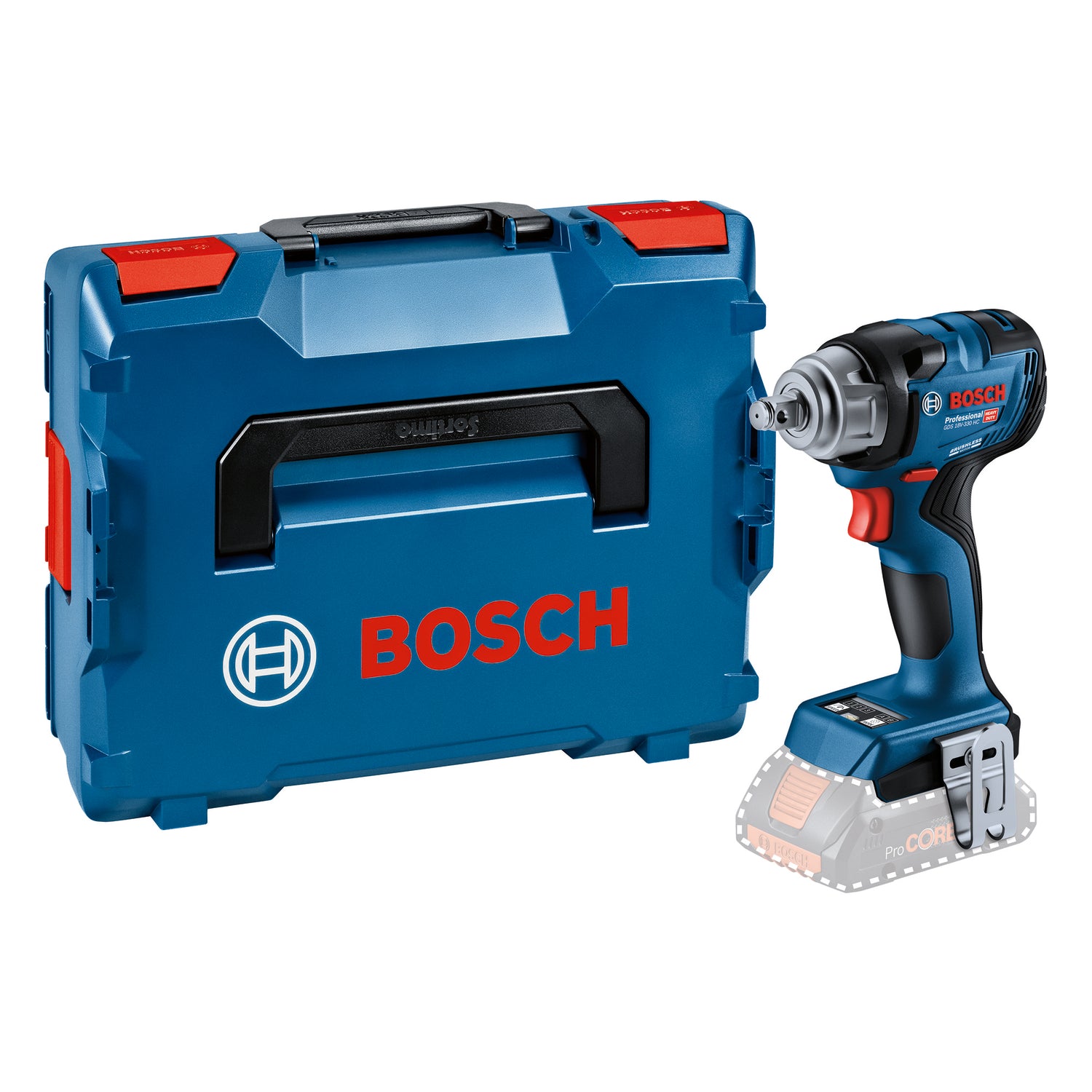 Bosch Akku-Schlagschrauber GDS 18V-330 HC (Drehmoment: 330 Nm, Losbrechmoment: 560 Nm, 1/2"-Vierkant, ohne Akkus in L-BOXX 136)