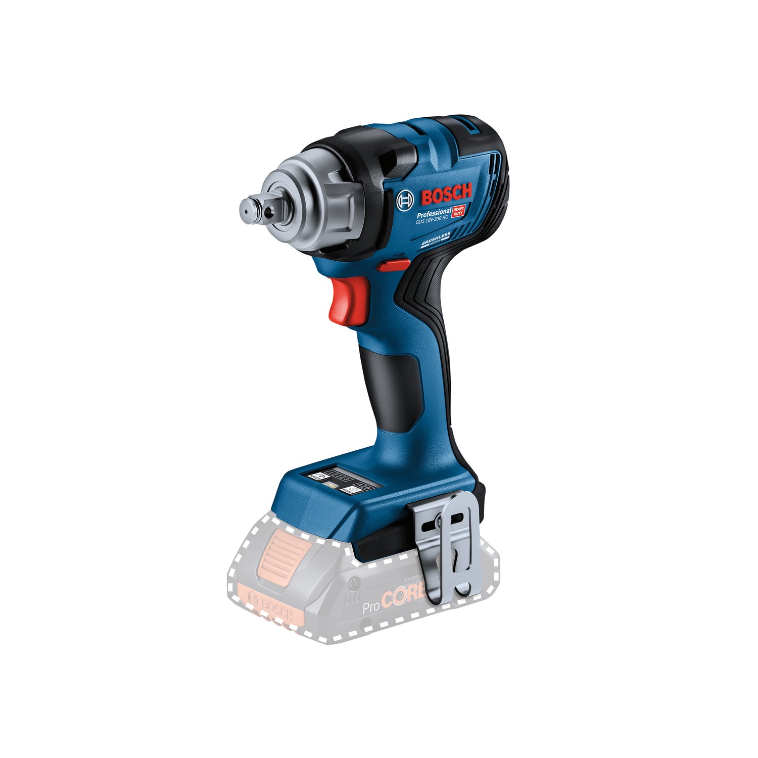 Bosch Akku-Schlagschrauber GDS 18V-330 HC (Drehmoment: 330 Nm, Losbrechmoment: 560 Nm, 1/2"-Vierkant, ohne Akkus in L-BOXX 136)