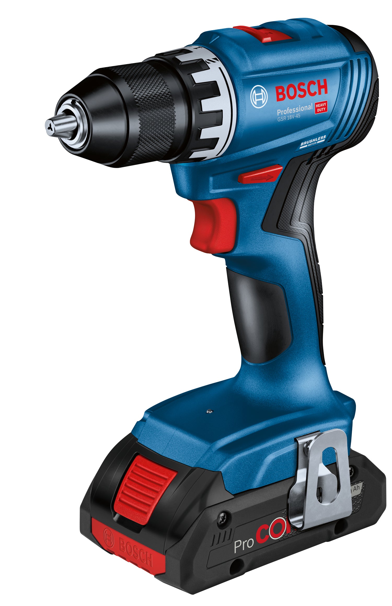 Bosch Akku-Bohrschrauber GSR 18V-45 (Drehmoment: 45 Nm, inkl. 3 x ProCORE18V 4,0 Ah Akku im L-CASE)