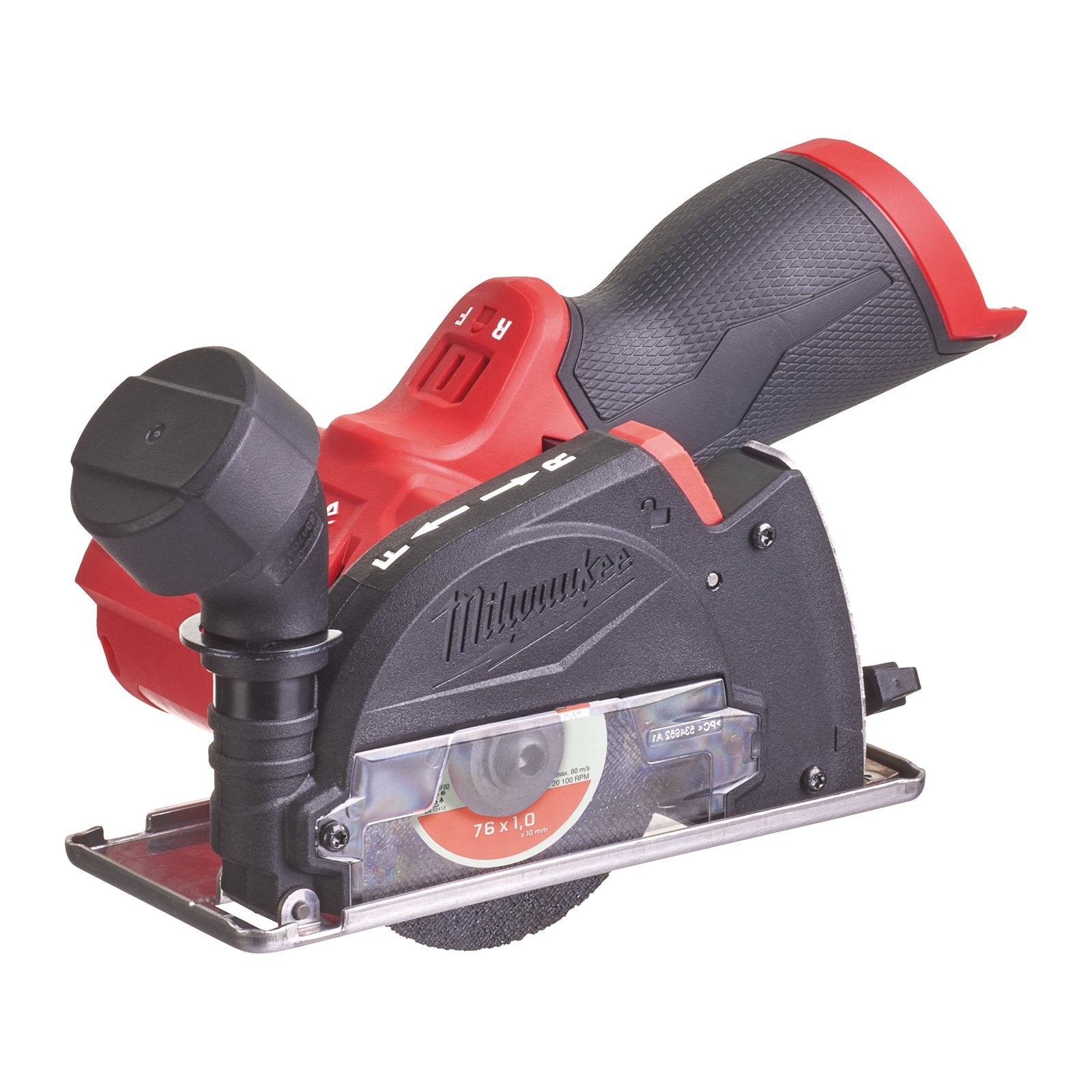 Milwaukee Akku-Multimaterialschneider M12 FCOT-0 (Scheiben-Ø: 76 mm, Drehzahl: bis 20000 U/min, ohne Akku, inkl. 3 Trennscheiben)