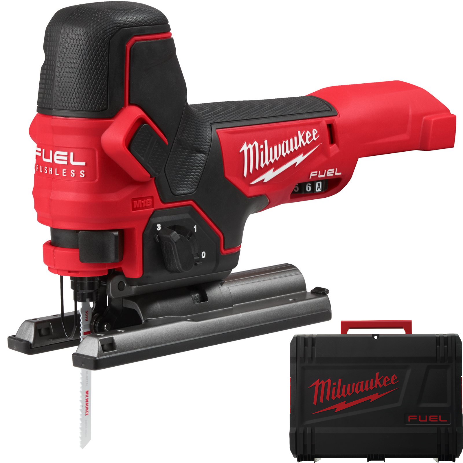 Milwaukee Akku-Stichsäge M18 FBJS-0X (Max. Schnittleistung Holz: 100 mm, 5-fache Pendelhubeinstellung, ohne Akku in HD Box)