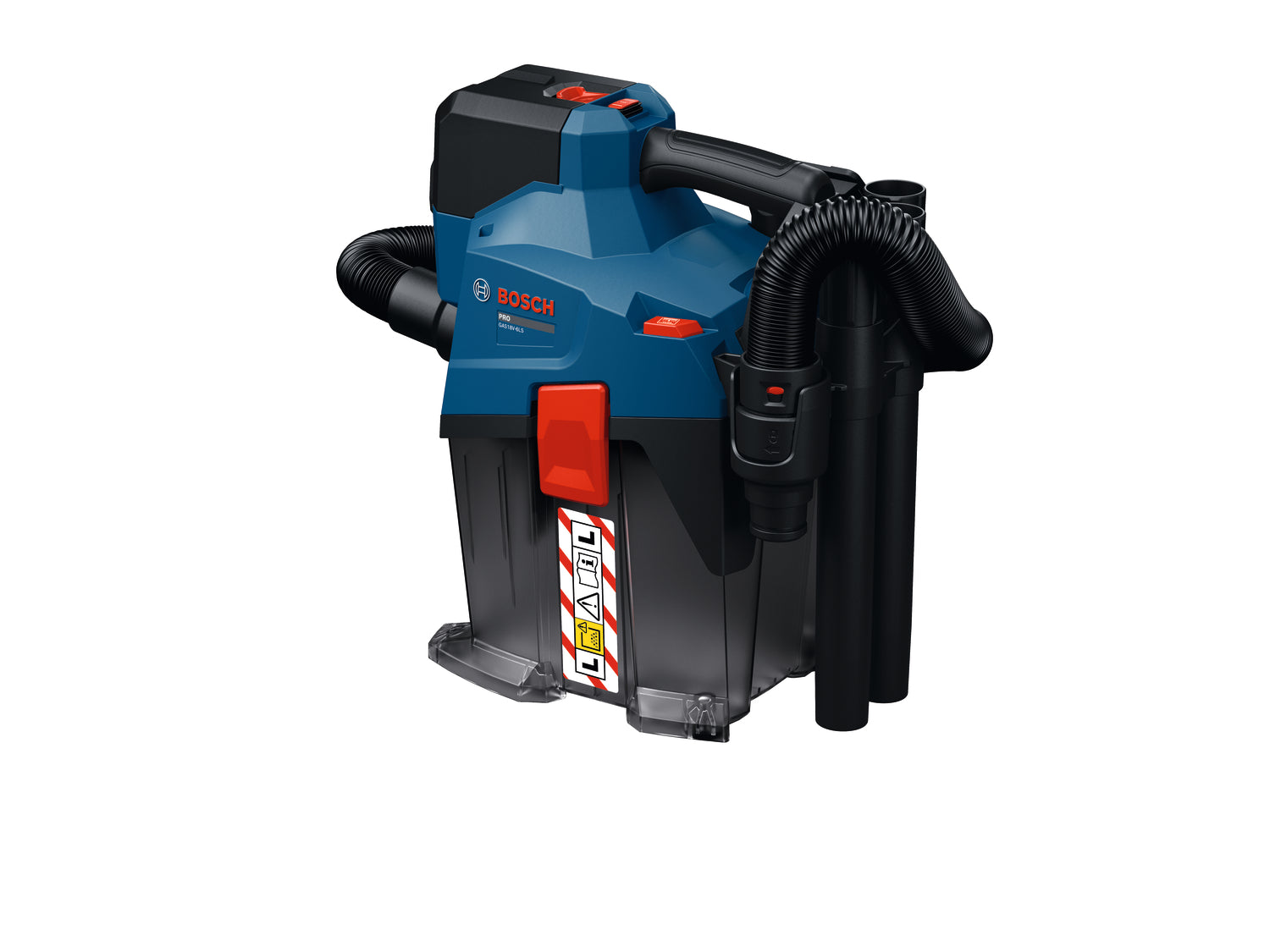 Bosch Akku-Staubsauger GAS18V-6LS (Max. Unterdruck: 129 mbar, Staubklasse: L, Behältervolumen: 6 l, inkl. Zubehör, ohne Akku)