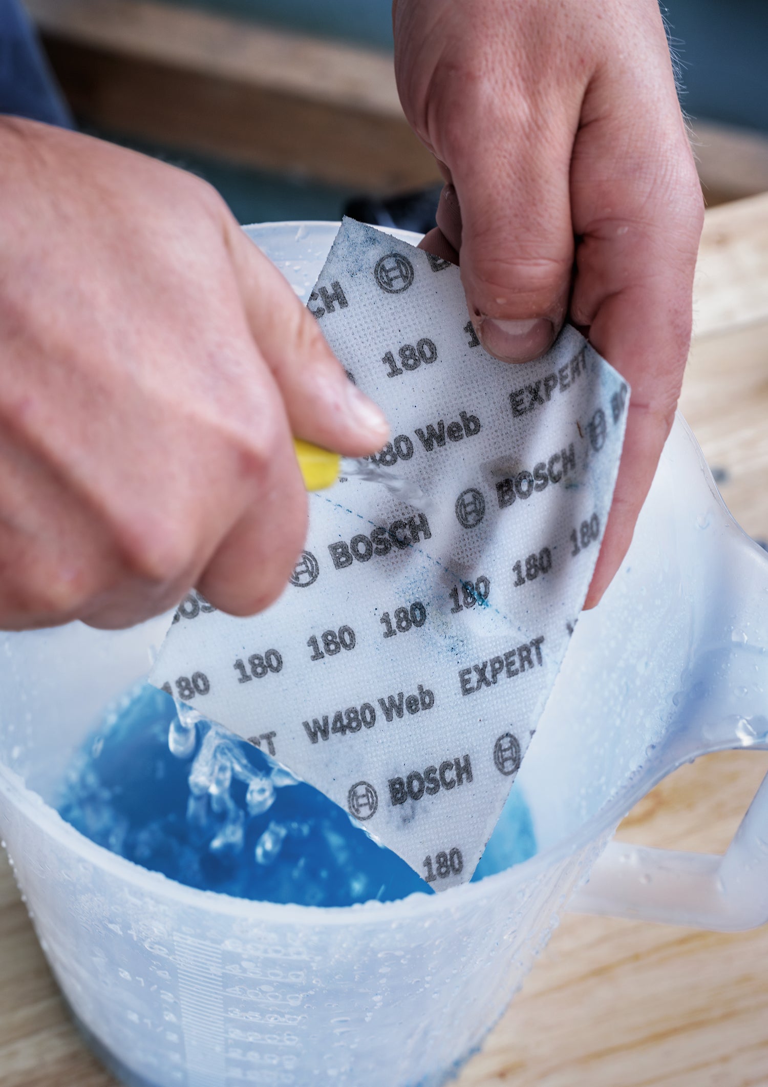 Bosch EXPERT W480 Web 1/4 Handschleifblatt (10er-Pack, 115 x 140 mm, Effizientes Schleifen verschiedenster Materialien, Flexi-Web-Technologie)