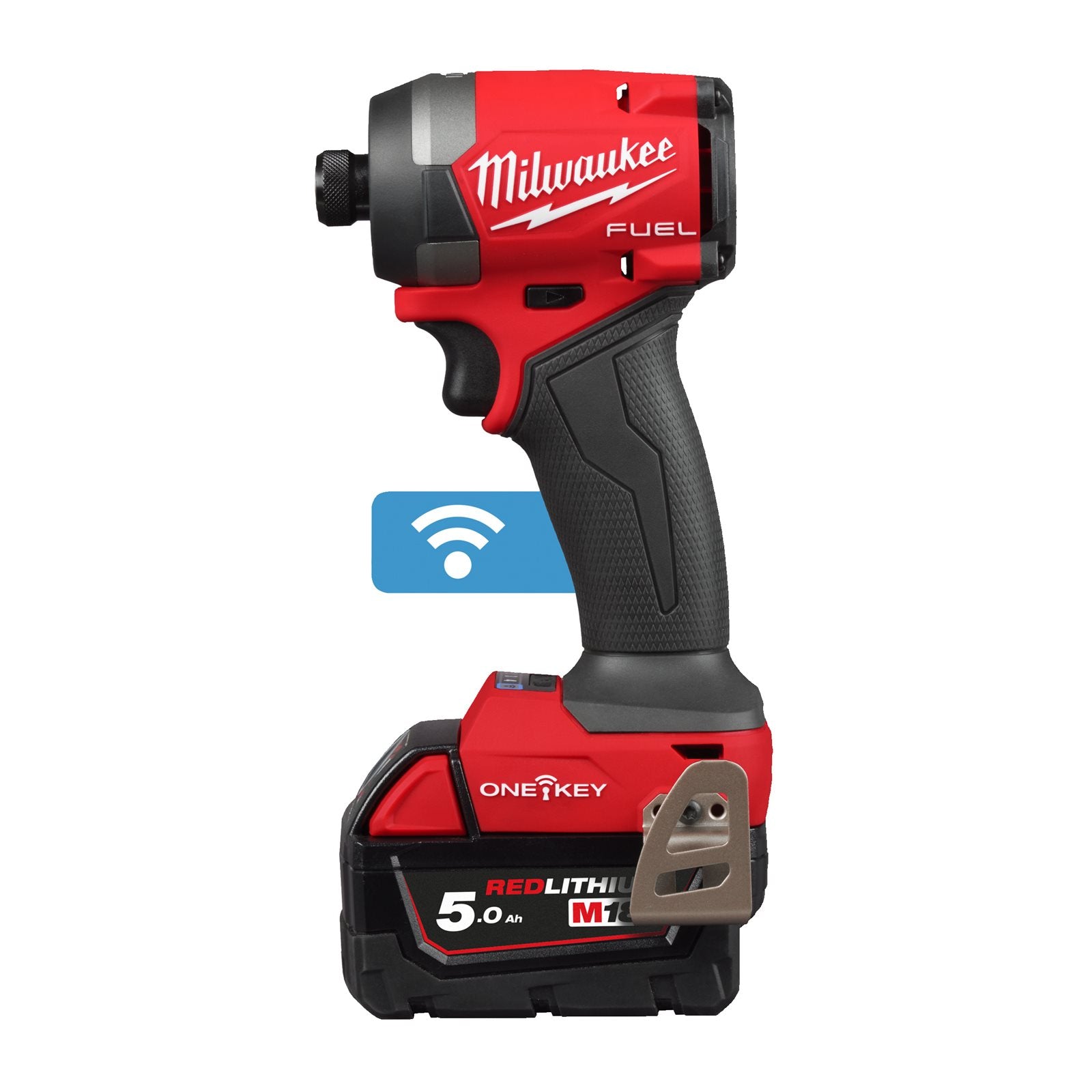 Milwaukee Akku-Schlagschrauber M18 ONEID3-502X (Drehmoment: 226 Nm, 1/4"-Innensechskant, ONE-KEY, mit 2 x 5,0 Ah Akku in HD Box)