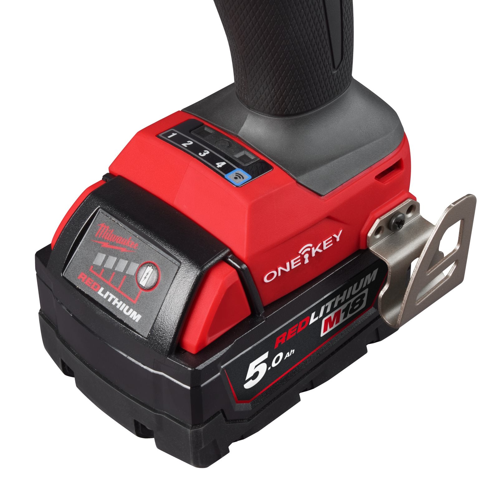 Milwaukee Akku-Schlagschrauber M18 ONEID3-502X (Drehmoment: 226 Nm, 1/4"-Innensechskant, ONE-KEY, mit 2 x 5,0 Ah Akku in HD Box)