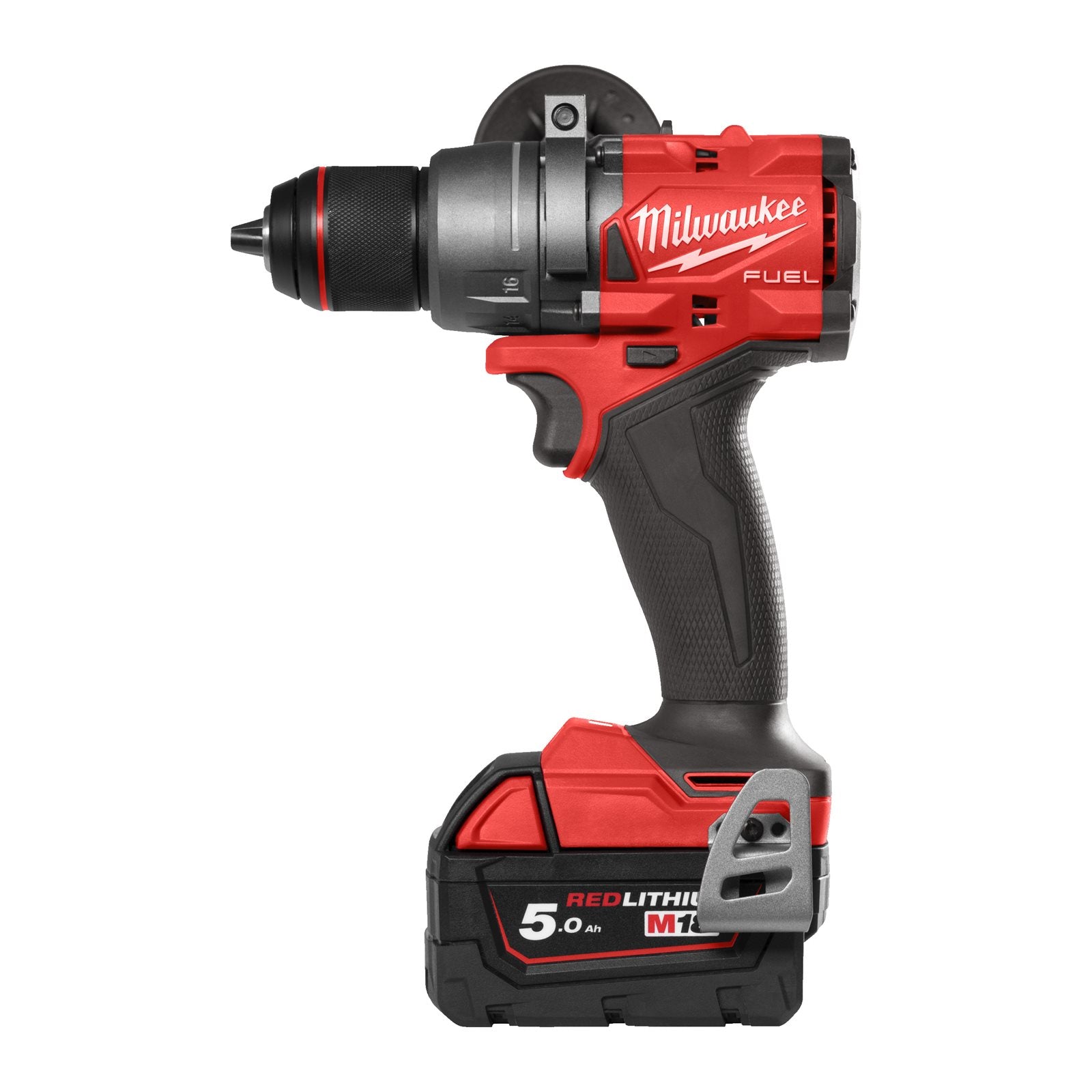 Milwaukee Akku-Bohrschrauber M18 FDD3-502X (Drehmoment: 158 Nm, Bohrfutter: 13 mm, mit 2 x 5,0 Ah Akku in HD Box)