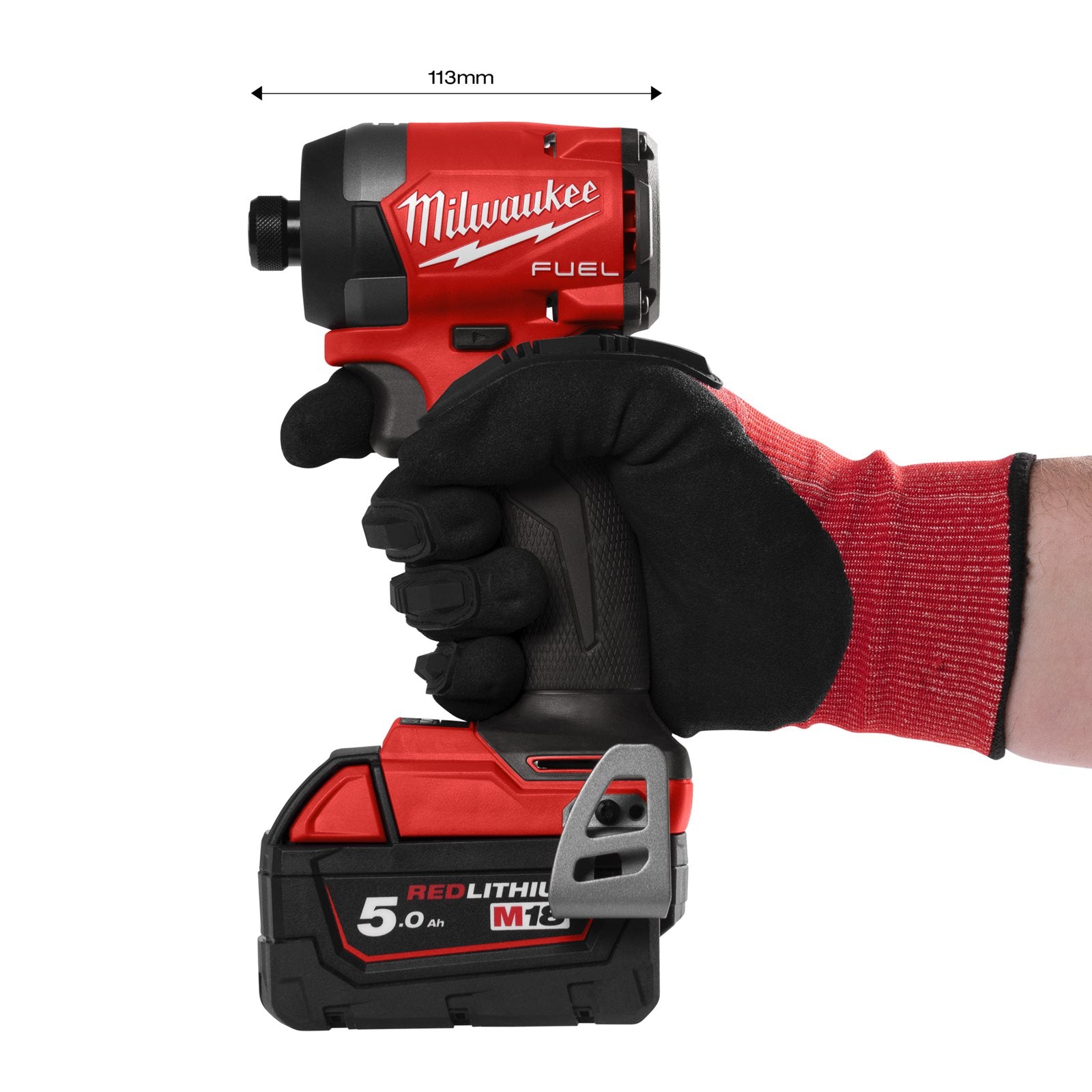Milwaukee Akku-Schlagschrauber M18 FID3-502X (Drehmoment: 226 Nm, Max. Schrauben-Ø: M16, Aufnahme: 1/4"-Innensechskant, mit 2 x 5,0 Ah Akku in HD Box)