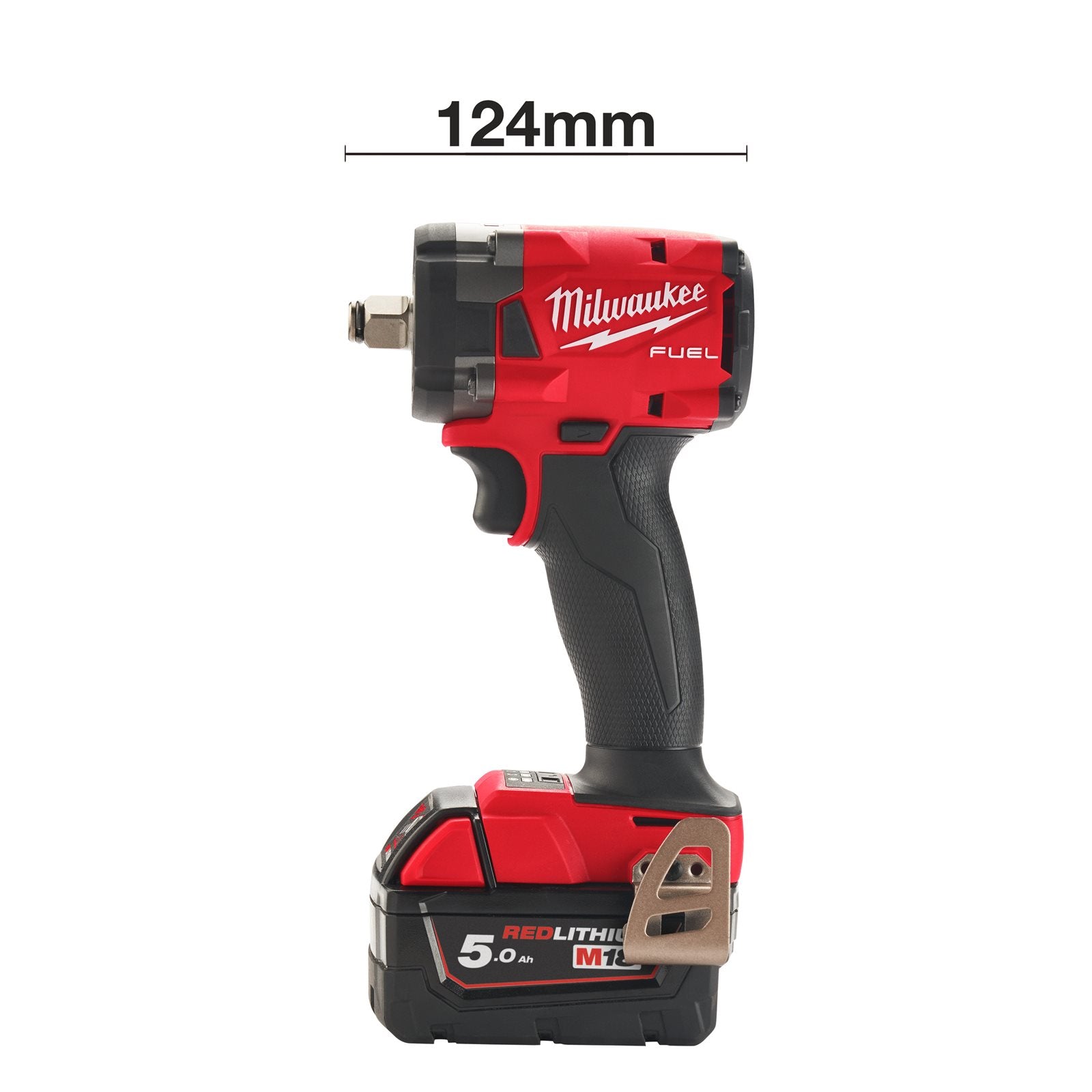 Milwaukee Akku-Schlagschrauber M18 FIW2F12-502X (1/2" Vierkant, Drehmoment: 339 Nm, mit 2 x 5,0 Ah Akku in HD Box)