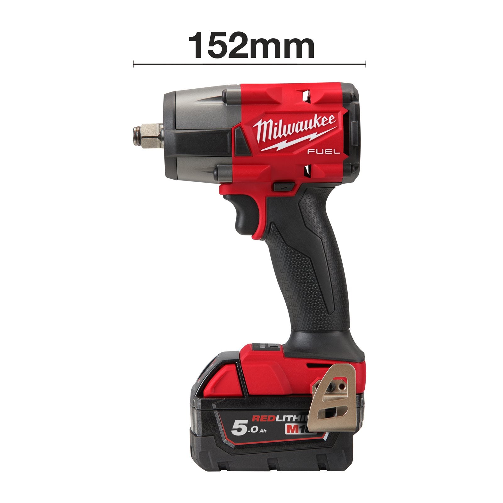 Milwaukee Akku-Schlagschrauber M18 FMTIW2F12-502X (1/2" mit Sprengring, Drehmoment: 745 Nm, mit 2 x 5,0 Ah Akku in HD-Box)