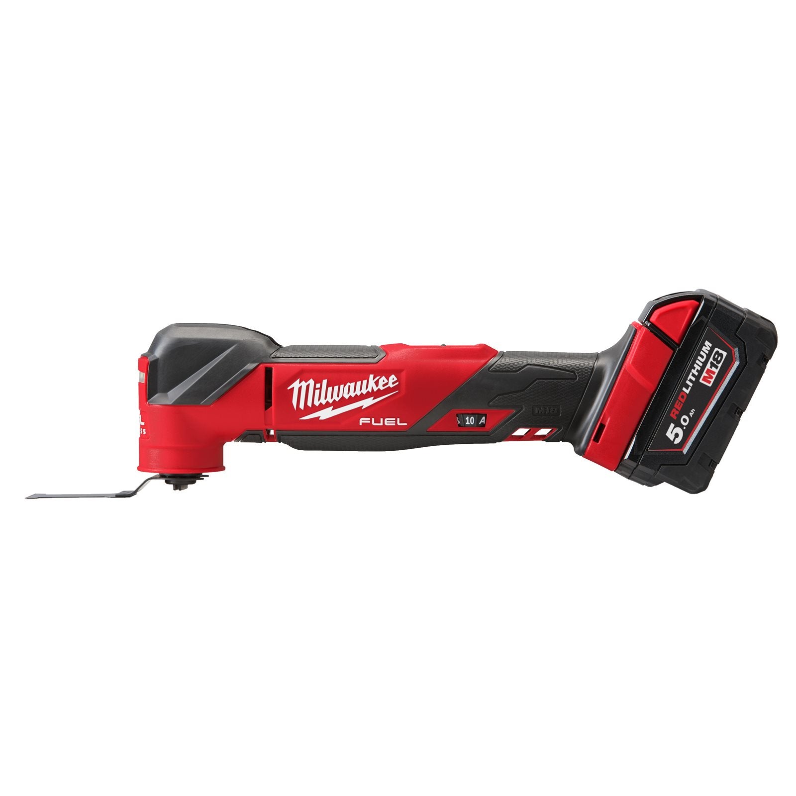 Milwaukee Akku-Multitool M18 FMT-502X (Oszillationswinkel: 2,1°, FIXTEC Schnellwechselsystem inkl. Universal-Adapter, mit 2 x 5,0 Ah Akku in HD Box)