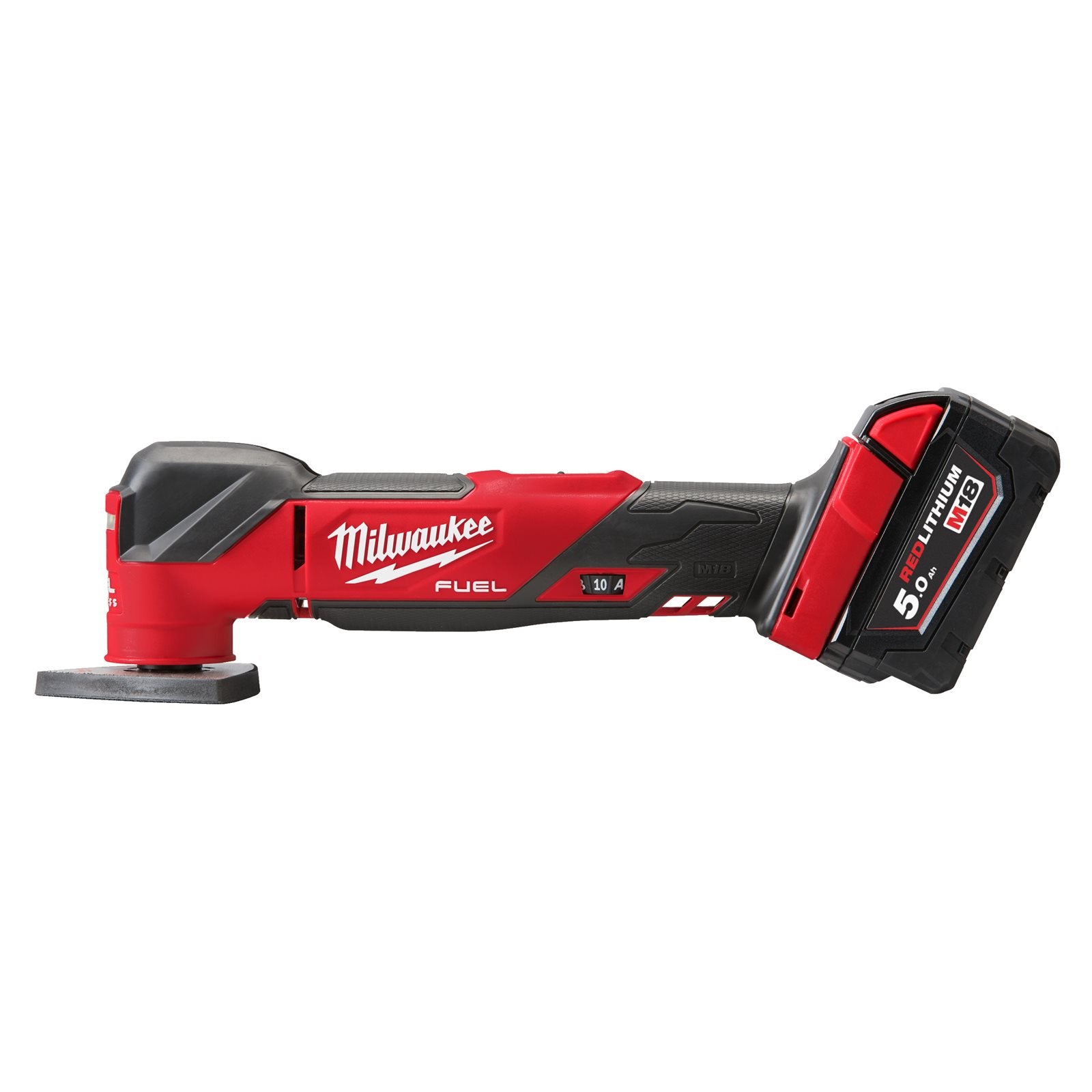 Milwaukee Akku-Multitool M18 FMT-502X (Oszillationswinkel: 2,1°, FIXTEC Schnellwechselsystem inkl. Universal-Adapter, mit 2 x 5,0 Ah Akku in HD Box)