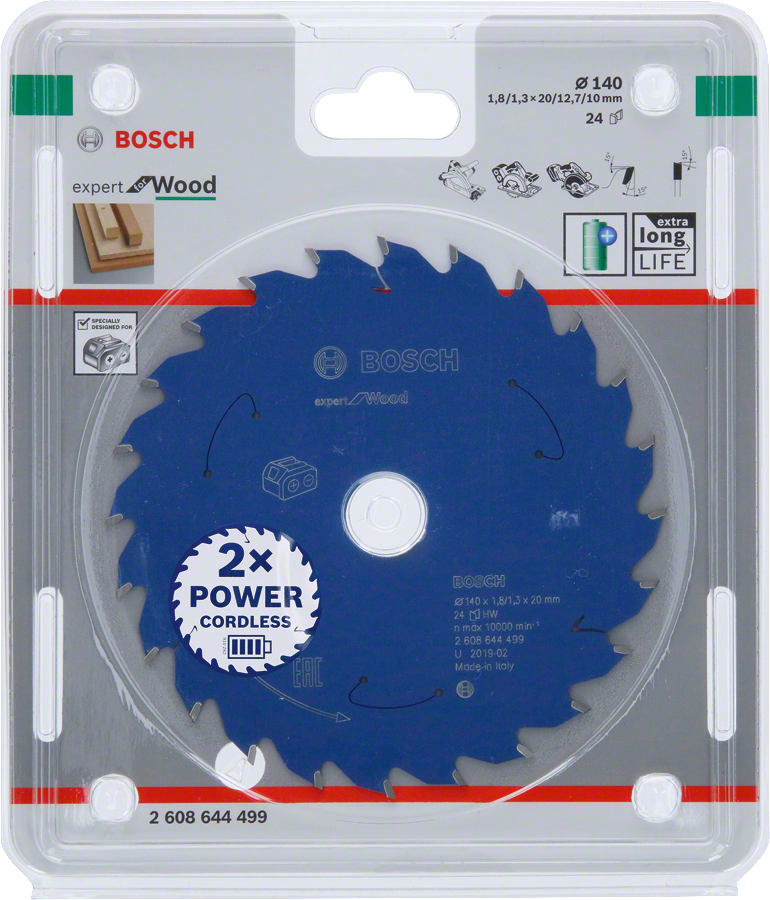 Bosch EXPERT Kreissägeblatt Expert for Wood 140 x 1,8/1,3 x 20 mm (24 Zähne, Holz)