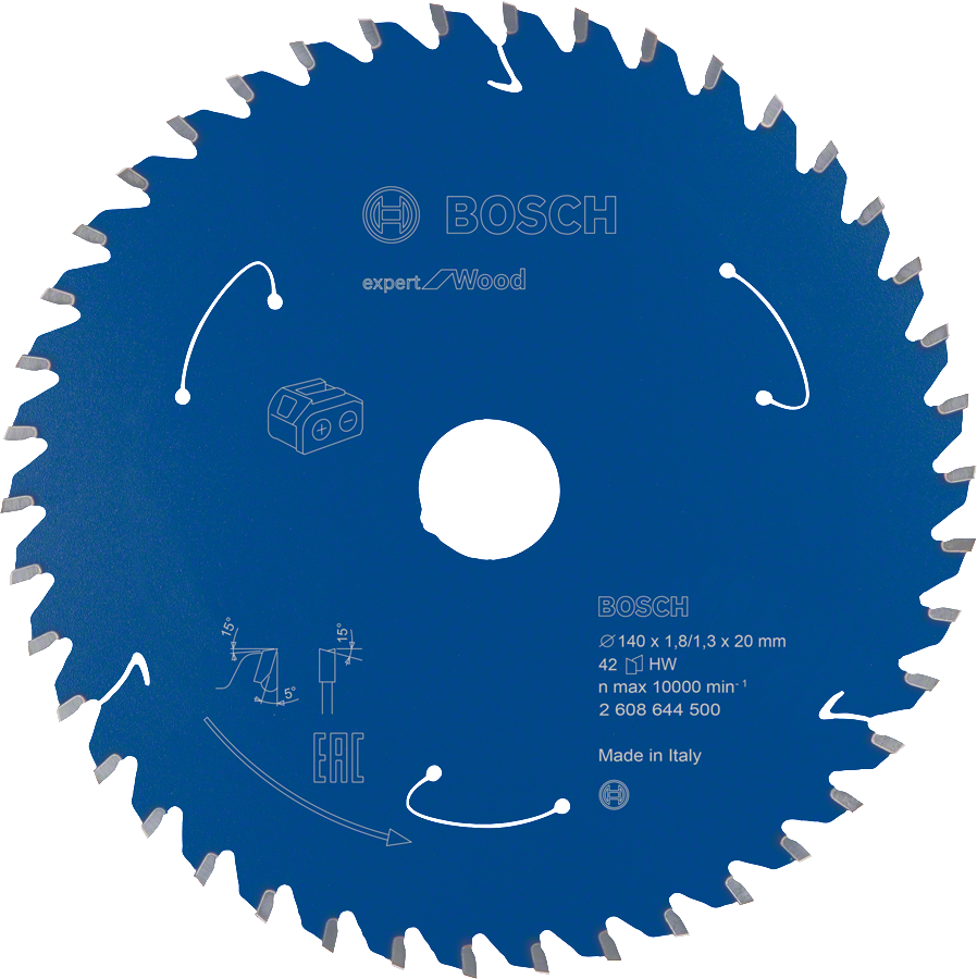 Bosch EXPERT Kreissägeblatt Expert for Wood 140 x 1,8/1,3 x 20 mm (42 Zähne, Holz)
