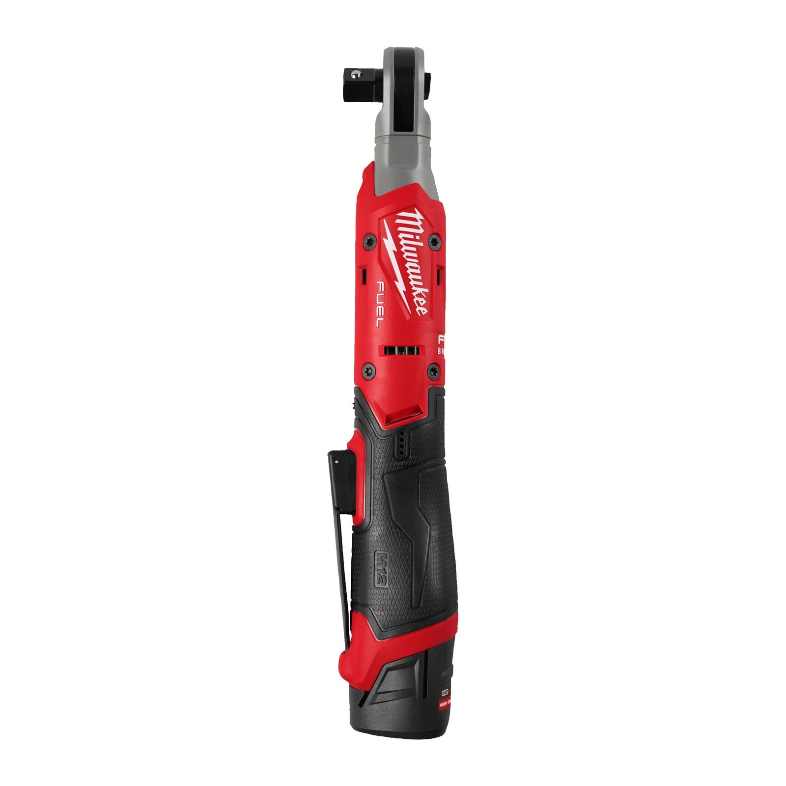 Milwaukee Akku-Ratsche M12 FIR12G2-252B (Aufnahme: 1/2"-Vierkant, Drehmoment: 108 Nm, Drehzahl: 0 - 300 U/min, inkl. 2 x 2,5 Ah Akku in Tasche)