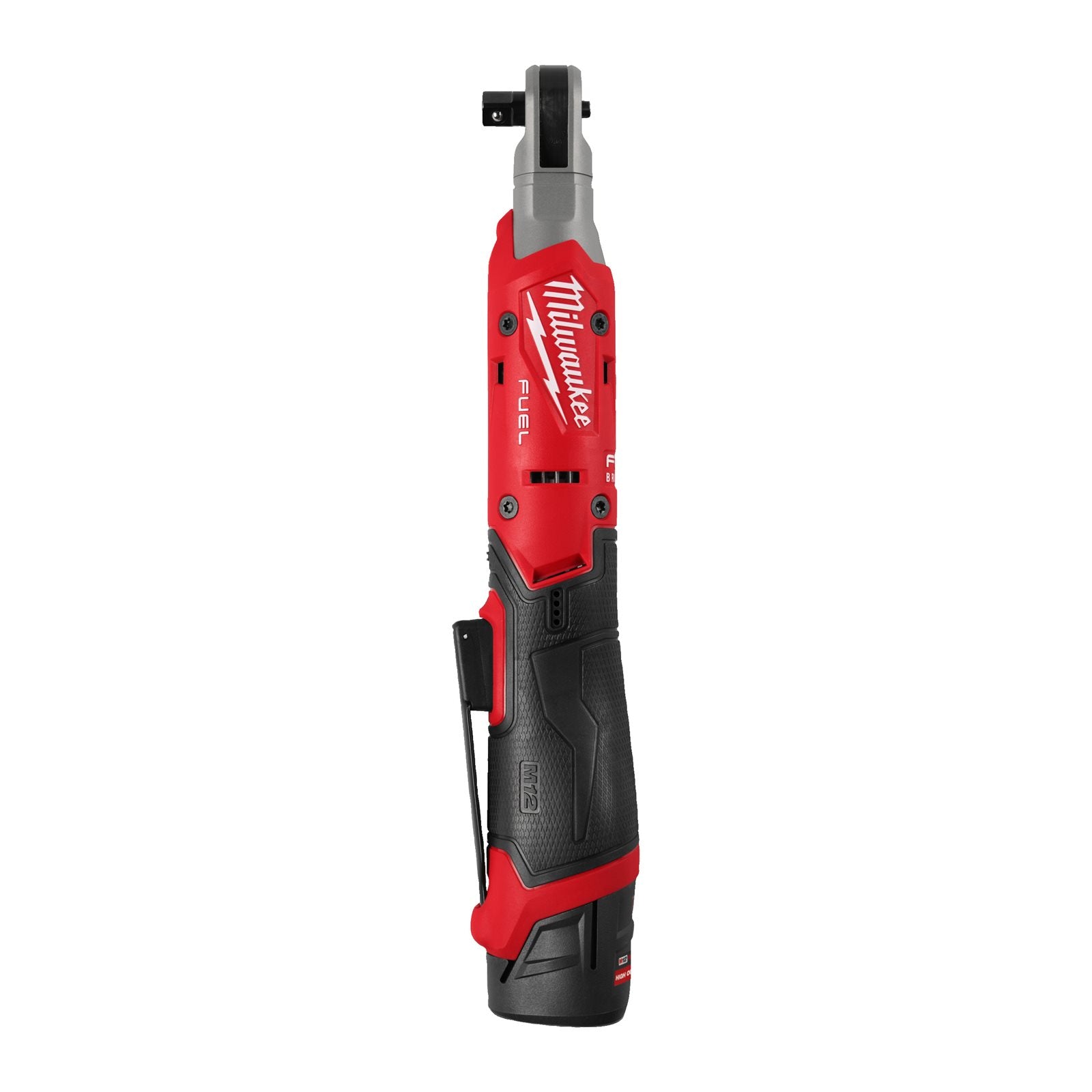 Milwaukee Akku-Ratsche M12 FIR38G2-252B (Aufnahme: 3/8"-Vierkant, Drehmoment: 95 Nm, Drehzahl: 0-400 U/min, inkl. 2 x 2,5 Ah Akku in Tasche)
