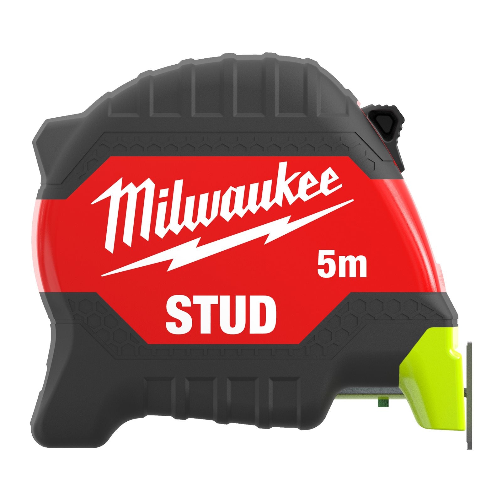 Milwaukee STUD Bandmaß 5 m (magnetisch, 33 mm breites Band, Architektenskala, beidseitig bedrucktes Band, High-Vis-Bandfarbe, GEN III)
