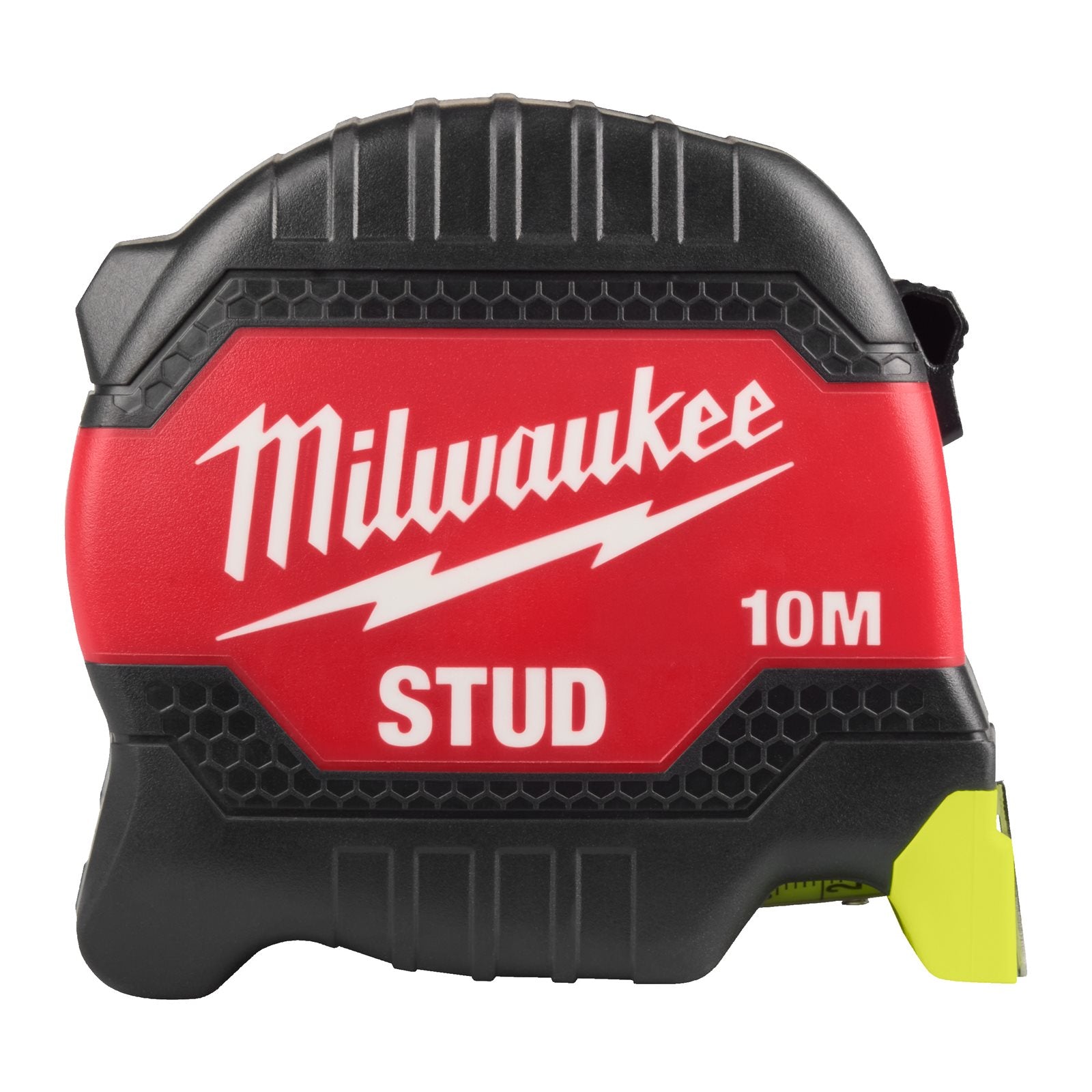 Milwaukee STUD Bandmaß 10 m (magnetisch, 33 mm breites Band, Architektenskala, beidseitig bedrucktes Band, High-Vis-Bandfarbe, GEN III)