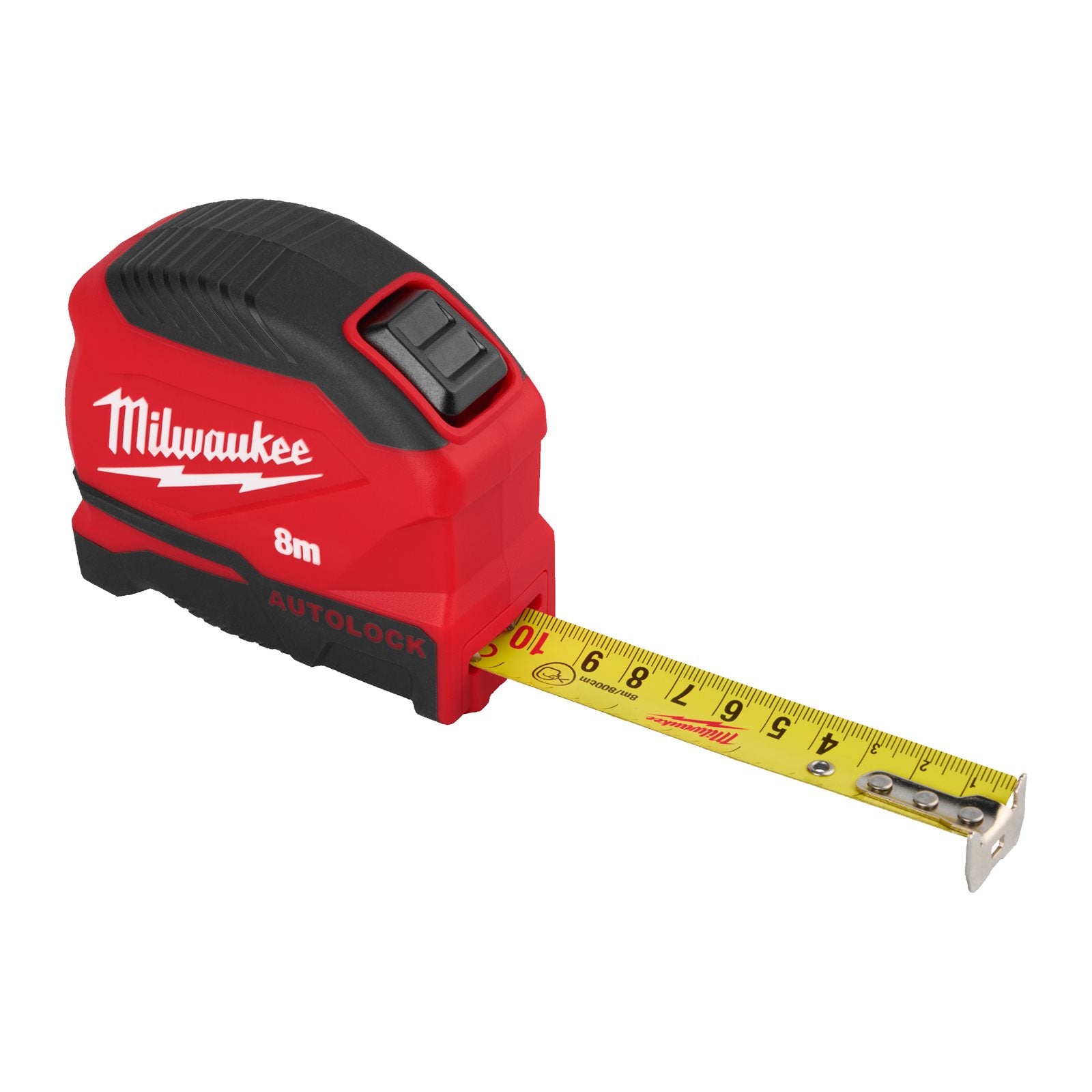 Milwaukee Pro-Compact Bandmaß 8 m (Autolock, 25 mm breites Band, nicht magnetisch, GEN II)