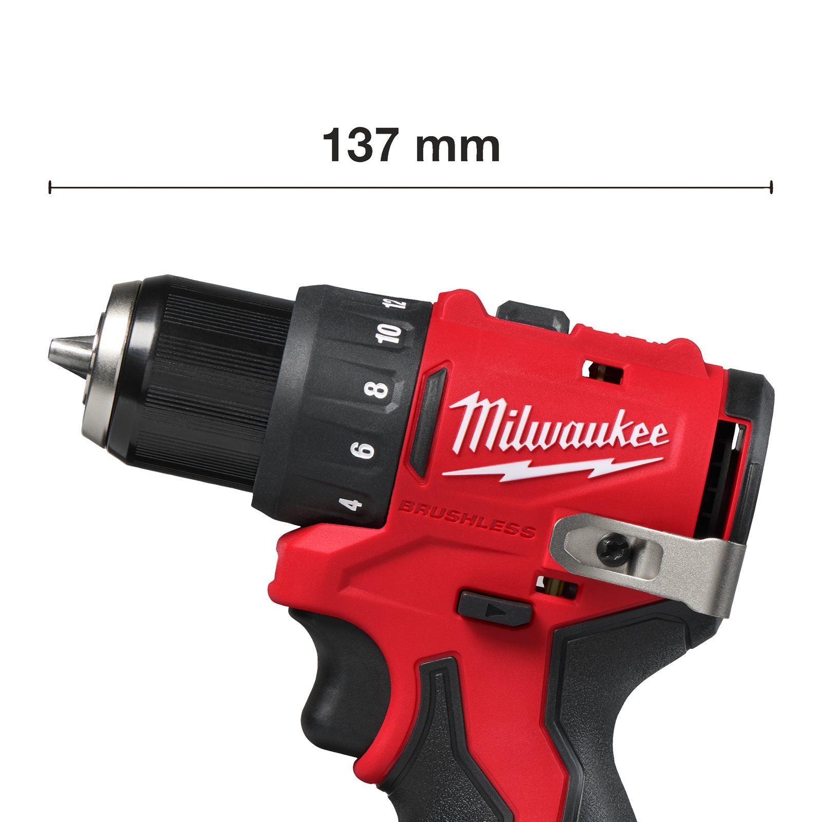 Milwaukee Akku-Bohrschrauber M12 BLDDRC-0 (Drehmoment: 40 Nm, Bohrfutter: 10 mm, Länge: 137 mm, ohne Akku)