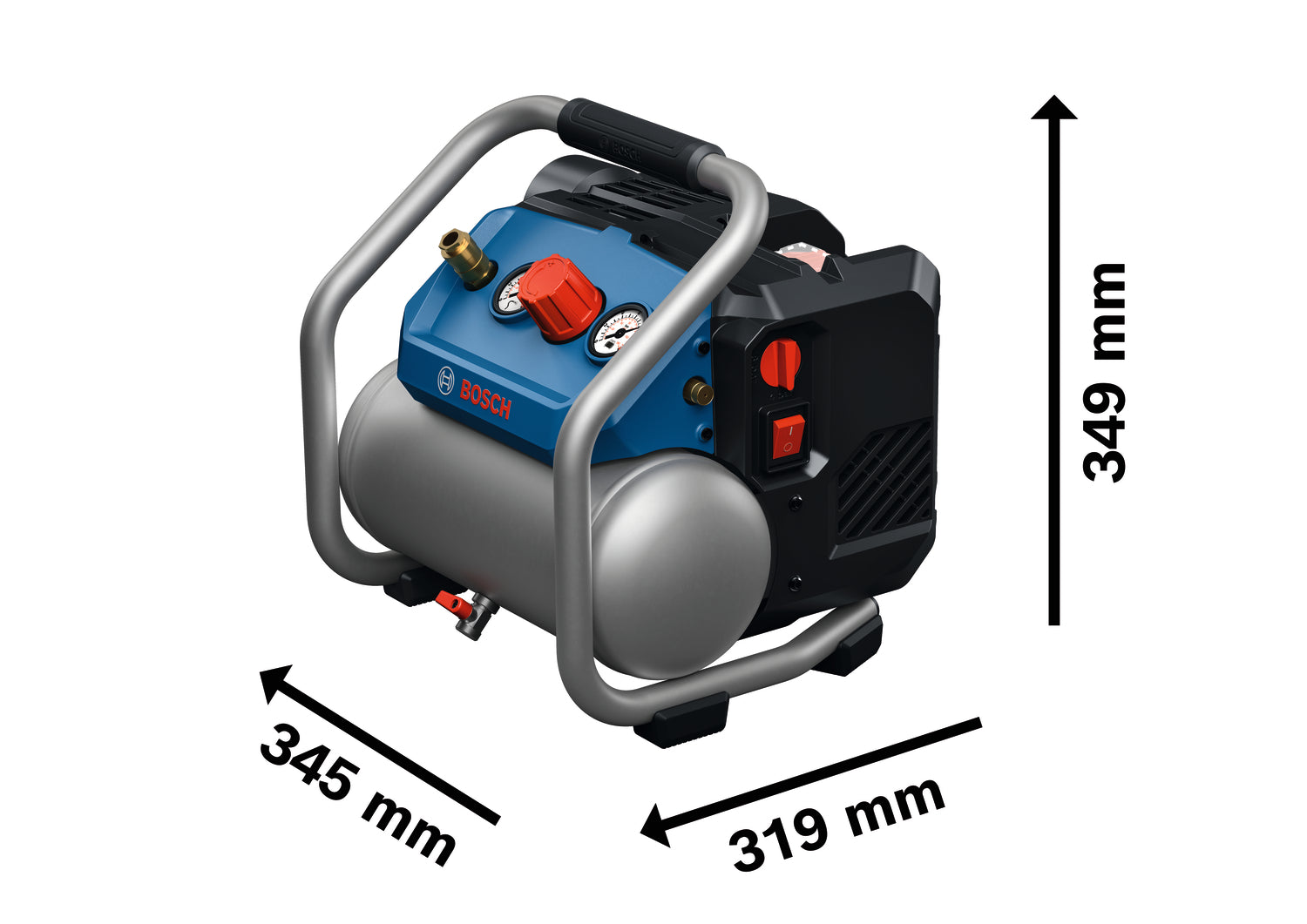 Bosch PRO Akku-Kompressor GKO18V-51 (Max. Druck: 8 bar, Ölfrei, 2 Druckeinstellungen, Füllmenge: 4,5 l, ohne Akku)