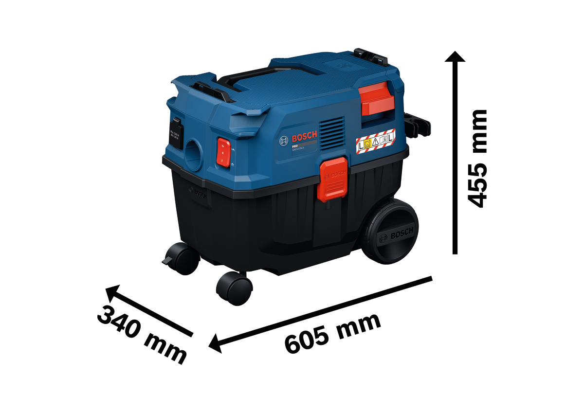 Bosch PRO Allzwecksauger GAS12-25LS (Staubklasse: L, Filterreinigung: SFC, Schutzart: IPX4, inkl. Zubehör)