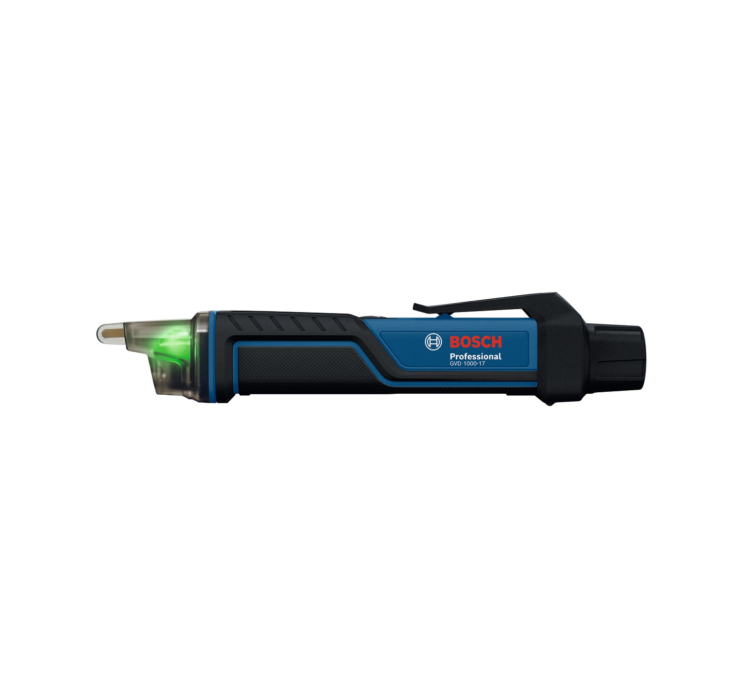 Bosch PRO Spannungsprüfer GVD 1000-17 (berührungslos, Zwei Spannungsbereiche: 24 - 1000 / 90 - 1000 V AC, CAT IV, IP67, LED-Anzeige, inkl. Batterien)