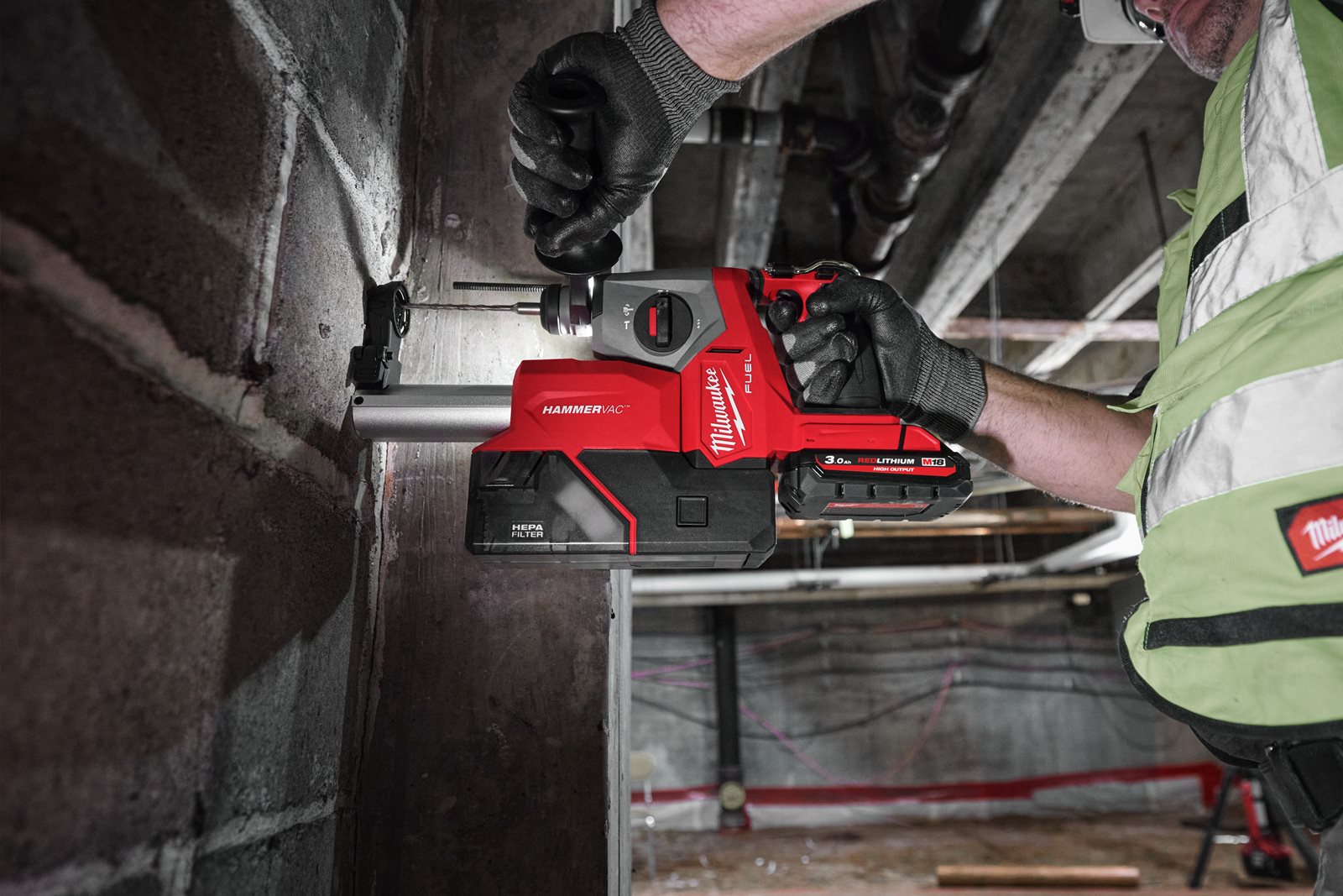 Milwaukee Akku-Kombihammer M18 FHAC16-0X (Aufnahme: SDS plus, Schlagenergie: 1,7 J, Optimiert für Bohr-Ø: 5 - 12 mm, ohne Akku, in HD Box)