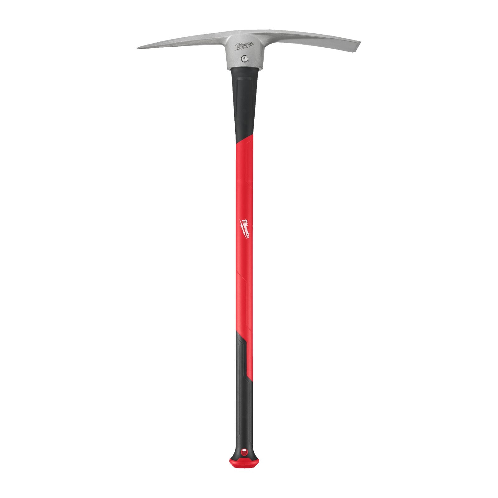 Milwaukee Spitzhacke 2,3 kg (Stahlverstärkter Glasfaserstiel 910 mm, SHOCKSHIELD™ Stiel für maximale Vibrationsreduzierung, SECURE STRIKE™ Verbindung von Kopf und Stiel)