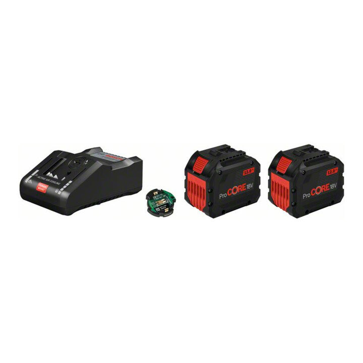 Bosch Professional 18 V Akku ProCore Starter Set BITURBO  2x 18V 12.0 Ah + GAL 18V-160 C + GCY 42