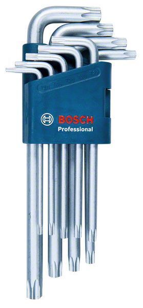 Bosch Innensechskantschlüssel Set Torx 10 / 15 / 20 / 25 / 27 / 30 / 40 / 45 / 50 mm 9 tlg.