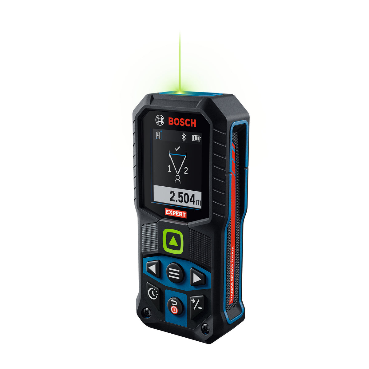 Bosch EXPERT EXLM100-39CG Laser-Entfernungsmesser bis 100 m (inkl. Akku, USB-C Kabel, Trageschlaufe, Tasche)
