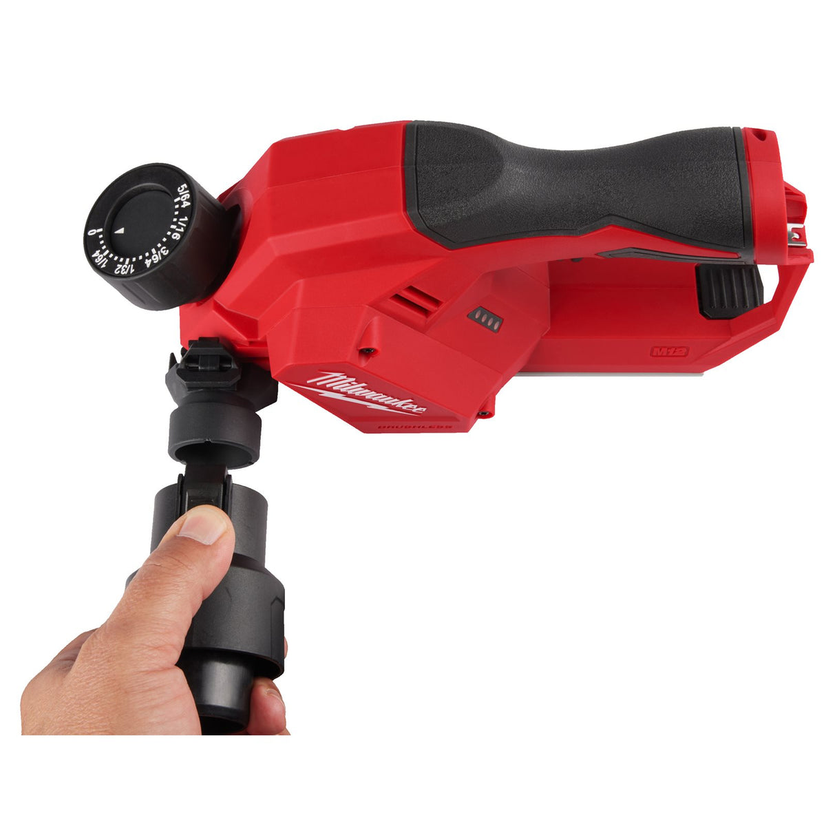 Milwaukee Akku-Hobel M12 BLP-0X (ohne Akku / Ladegerät, inkl. 2x Ersatzklingen, Inbusschlüssel, Absaugadapter, HD-Box)
