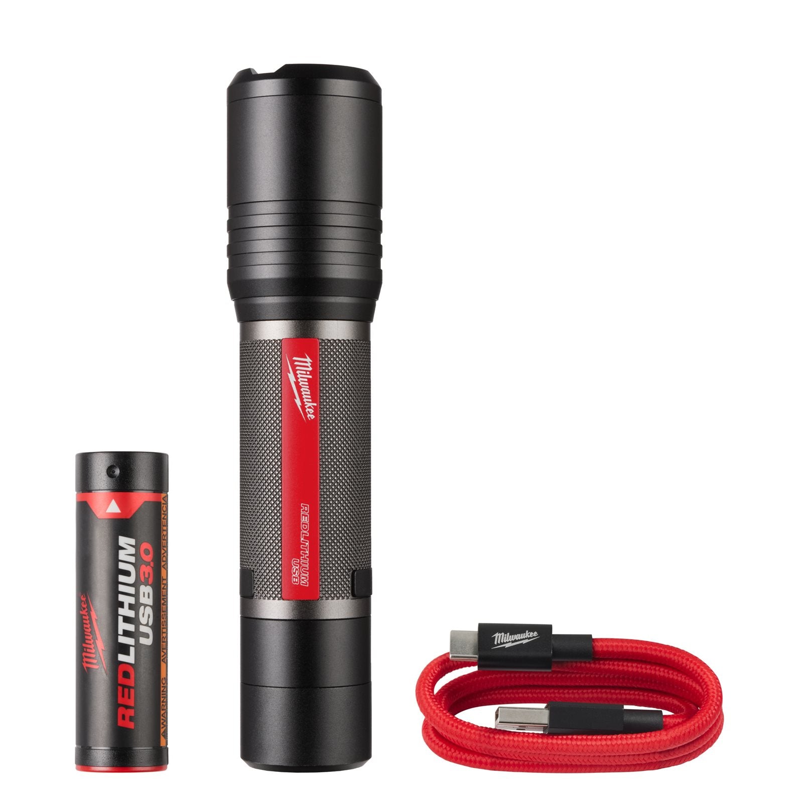Milwaukee USB-Akku-Taschenlampe L4 FL2000-301 (Max. Leuchtkraft: 2000 Lumen, Leuchtweite: 200 m, inkl. 3,0 Ah Akku)