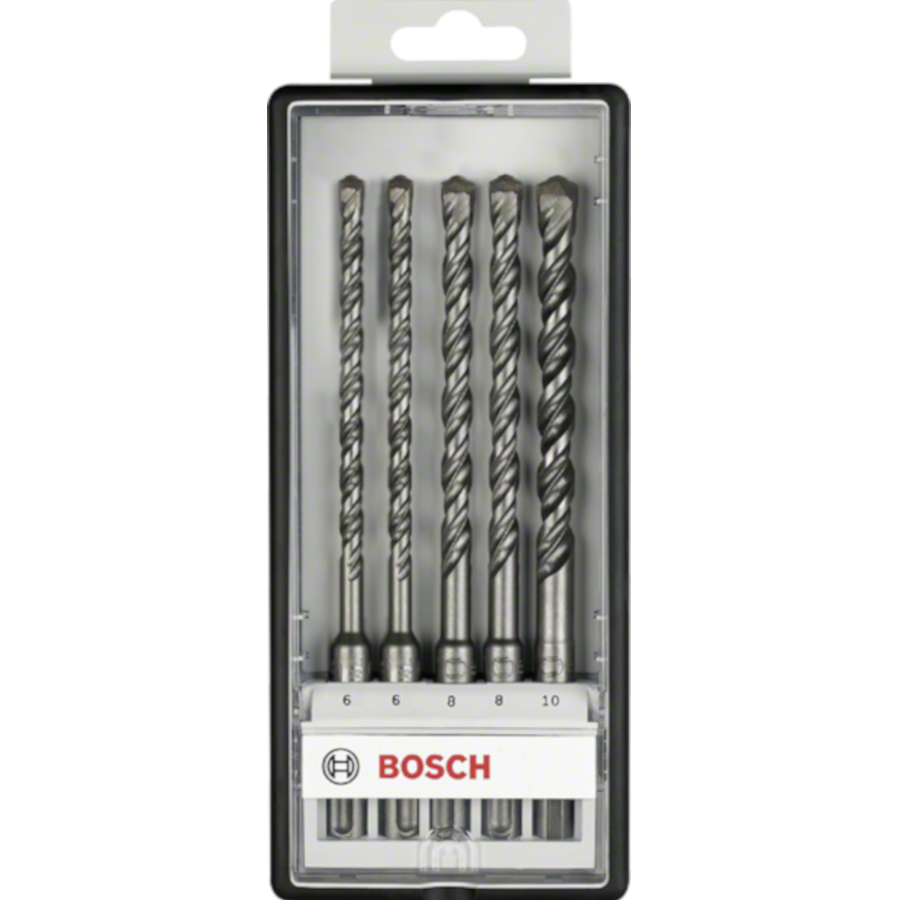 Bosch SDS-plus-5 Hammerbohrer-Set Ø 6/6/8/8/10 mm mit Activteq-Zentrierspitze in Kassette